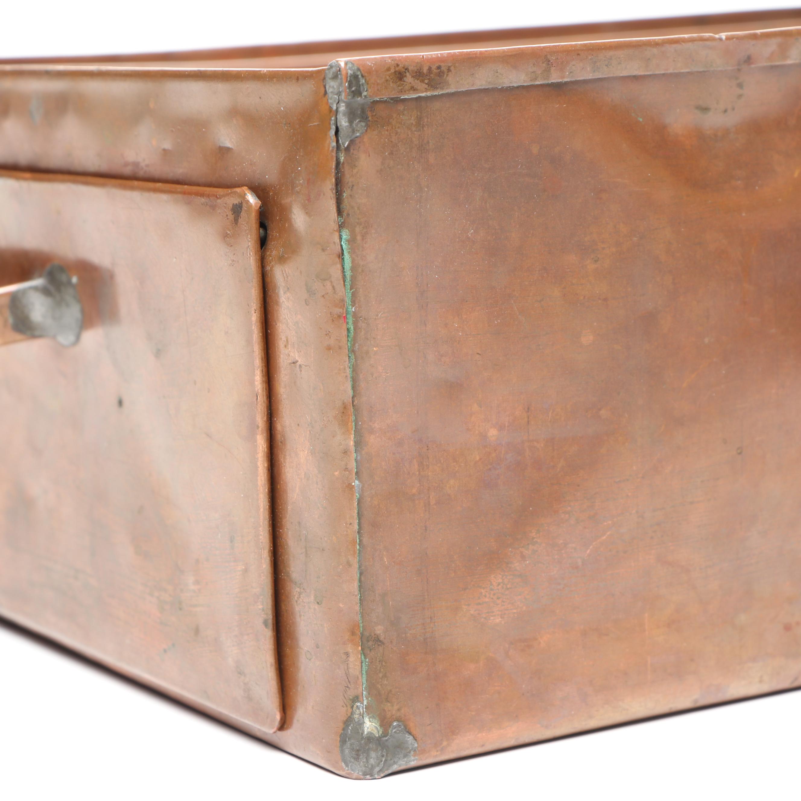 Handmade Copper Box with Sectioned Lid