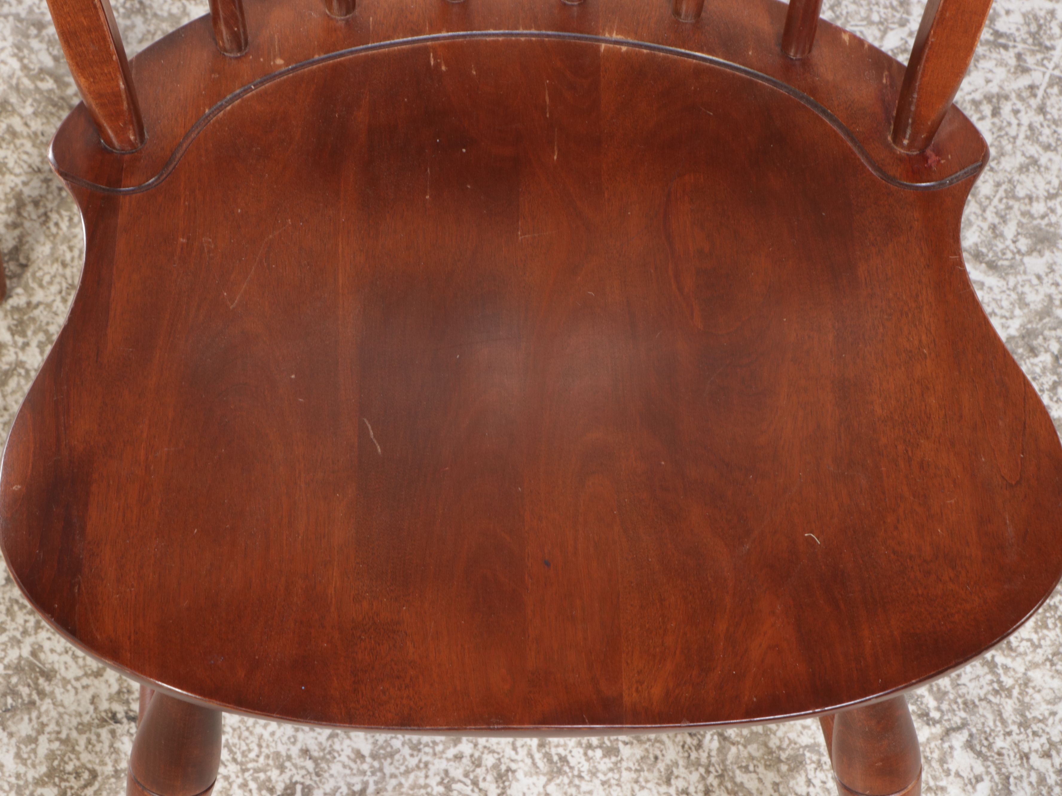 Eight Nichols & Stone Spindle-Back Windsor Chairs, Late 20th Century