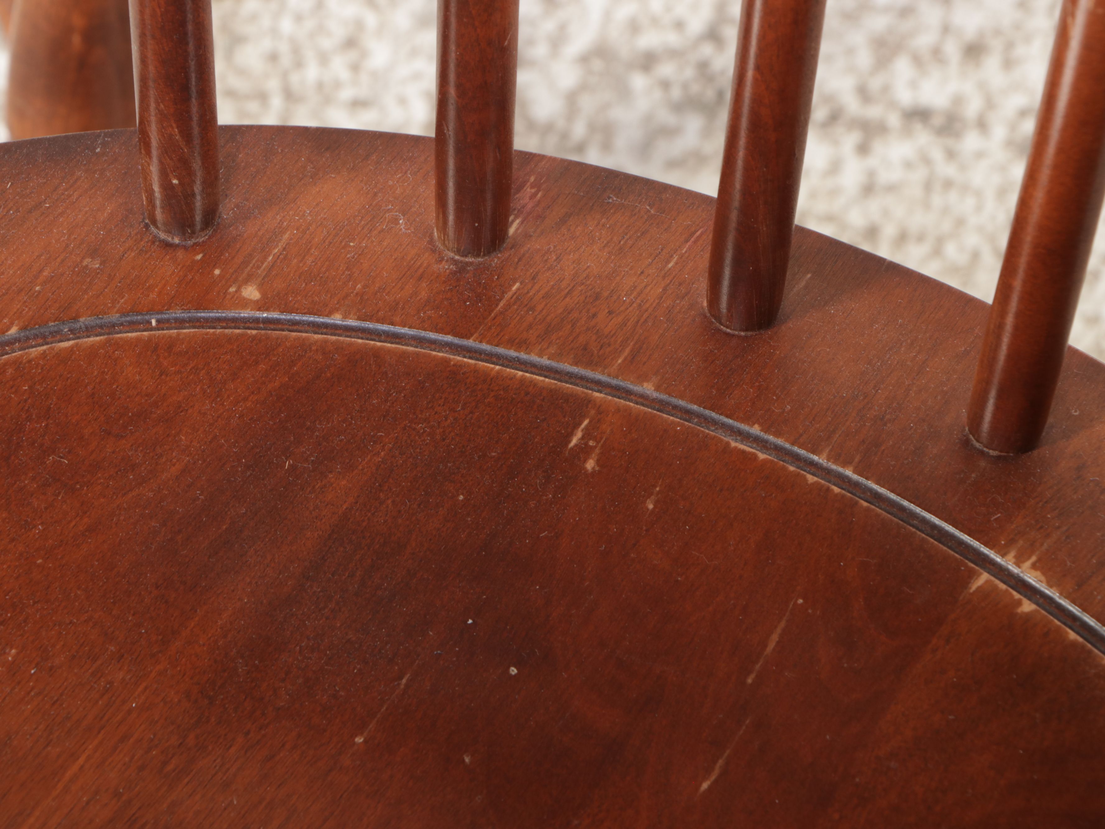 Eight Nichols & Stone Spindle-Back Windsor Chairs, Late 20th Century