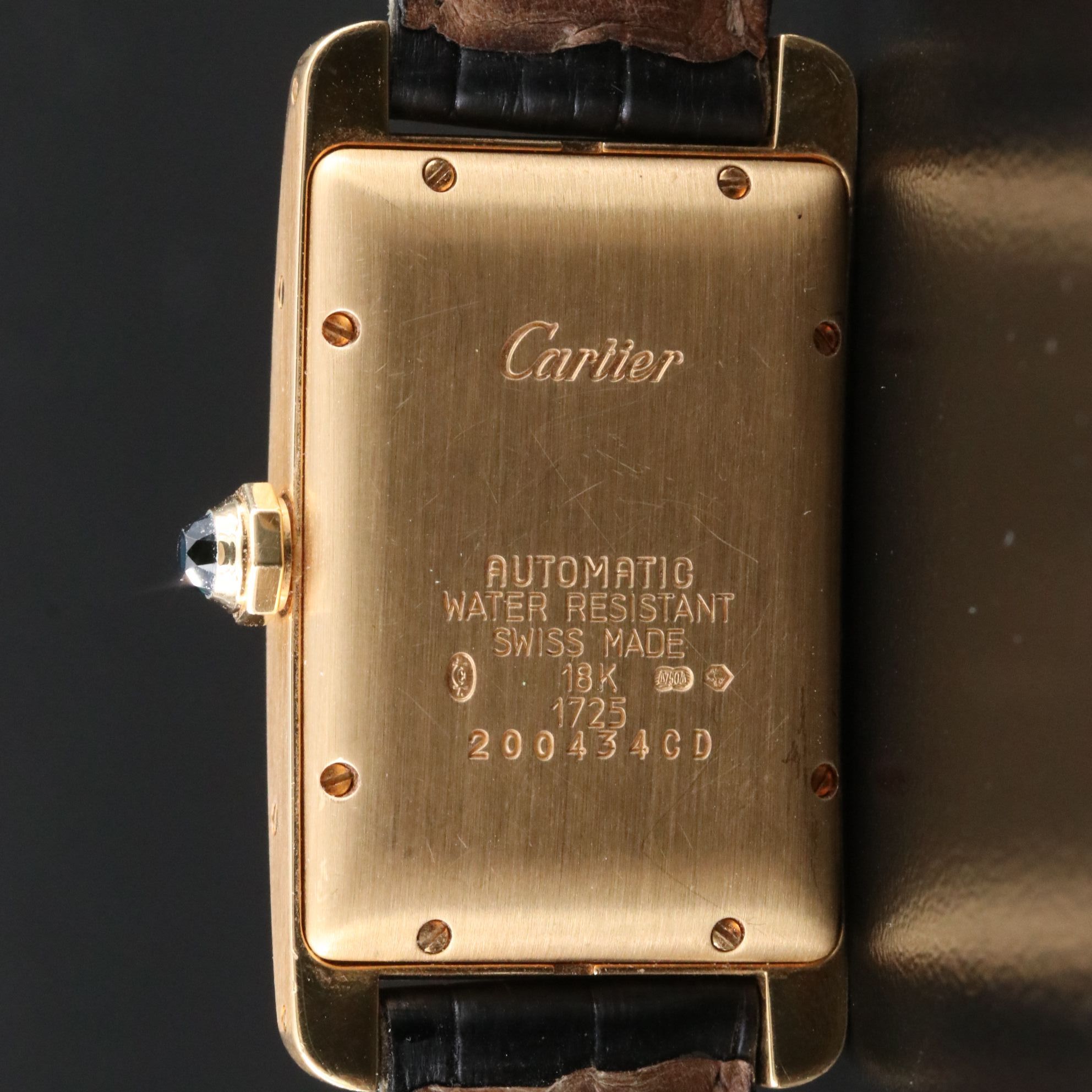 Cartier Tank Americaine 18K Gold Watch