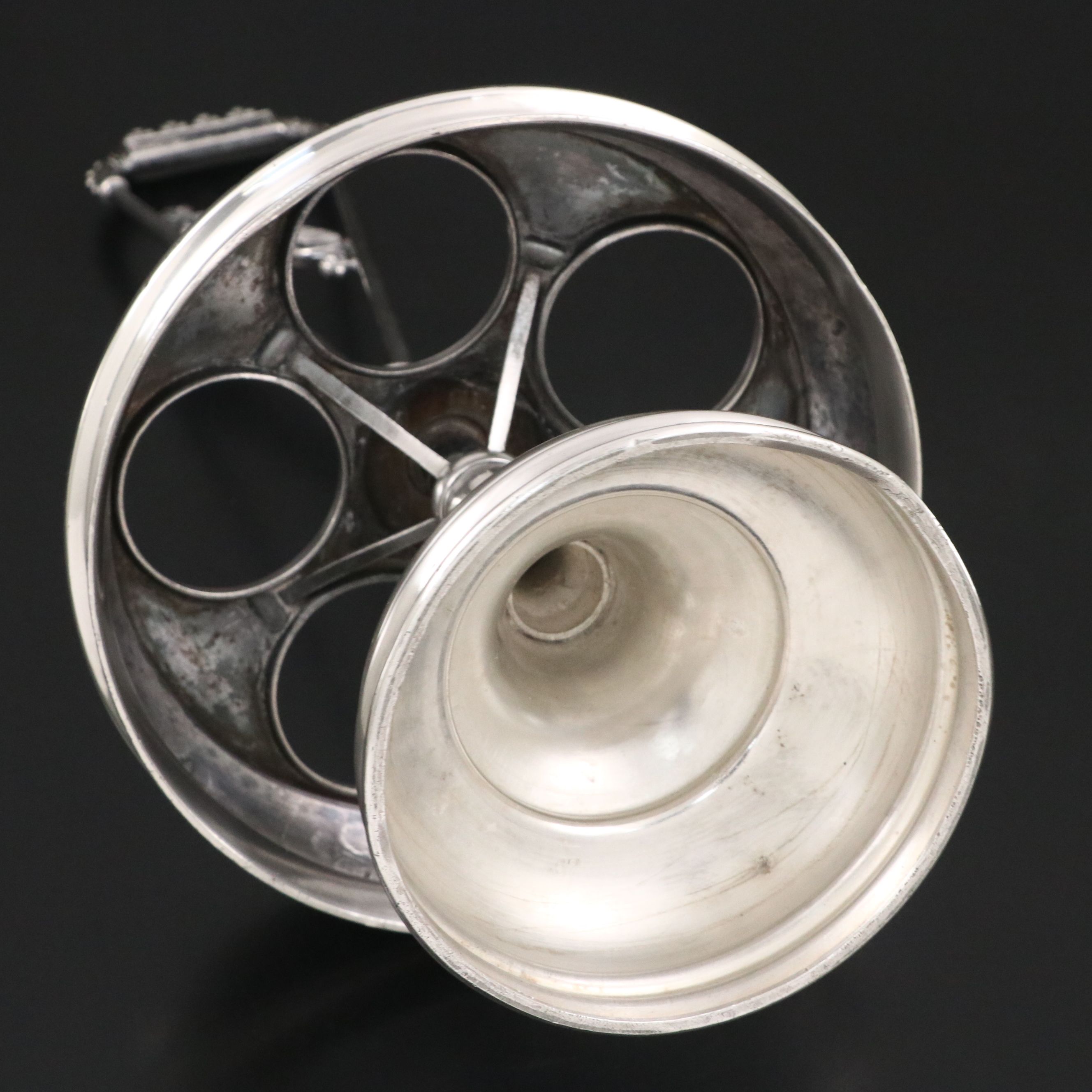 Aesthetic Movement Silver Plate and Glass Cruet Set, Late 19th Century
