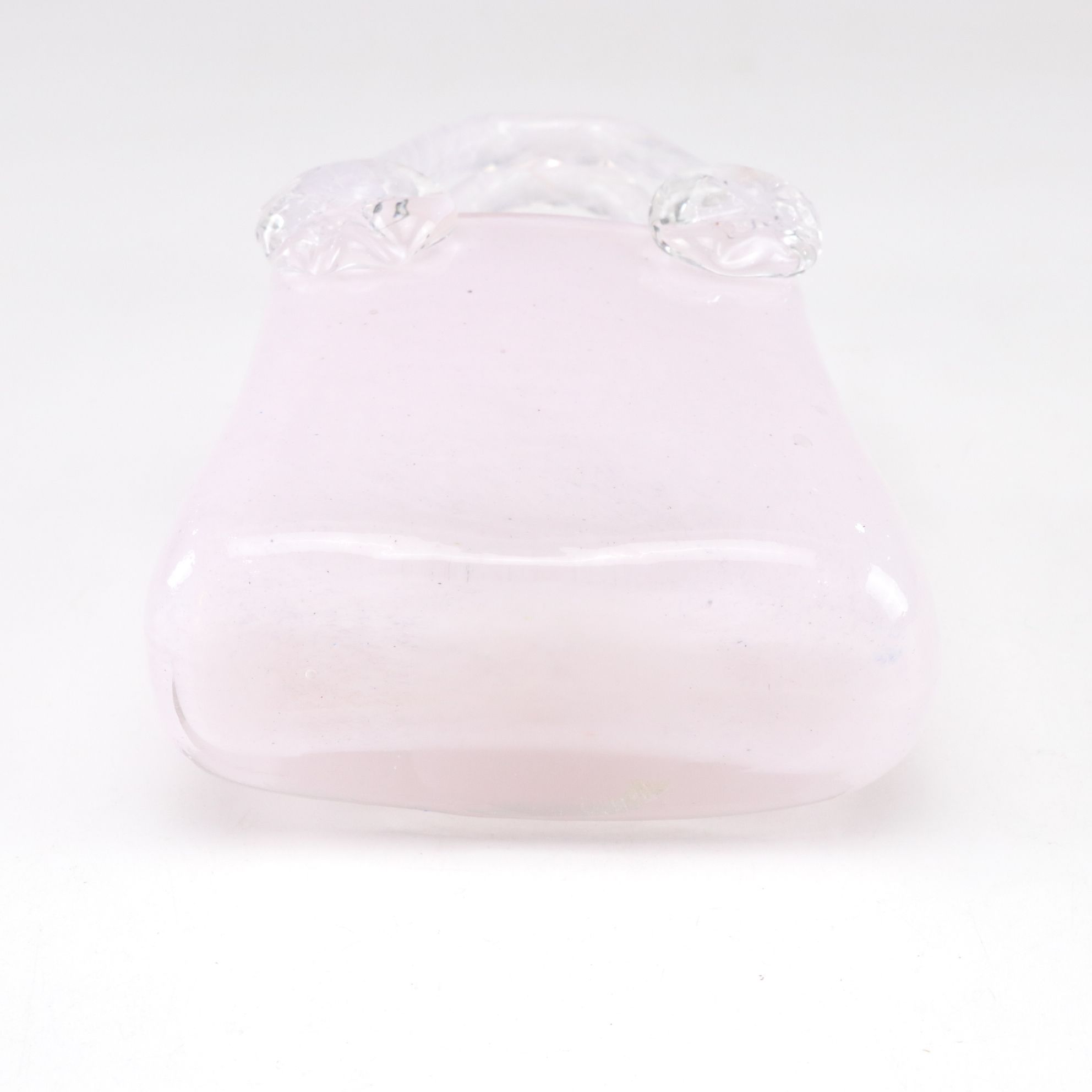 Murano Style Pink Confetti Purse Vase with More Hand-Blown Art Glass Handbags