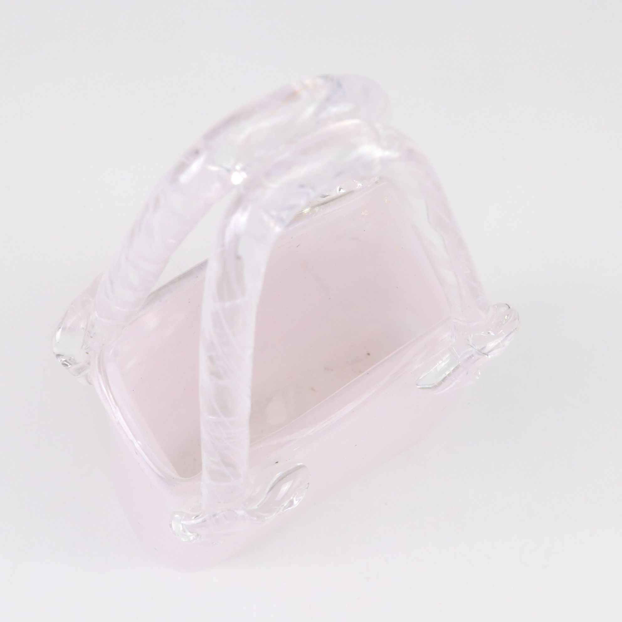 Murano Style Pink Confetti Purse Vase with More Hand-Blown Art Glass Handbags