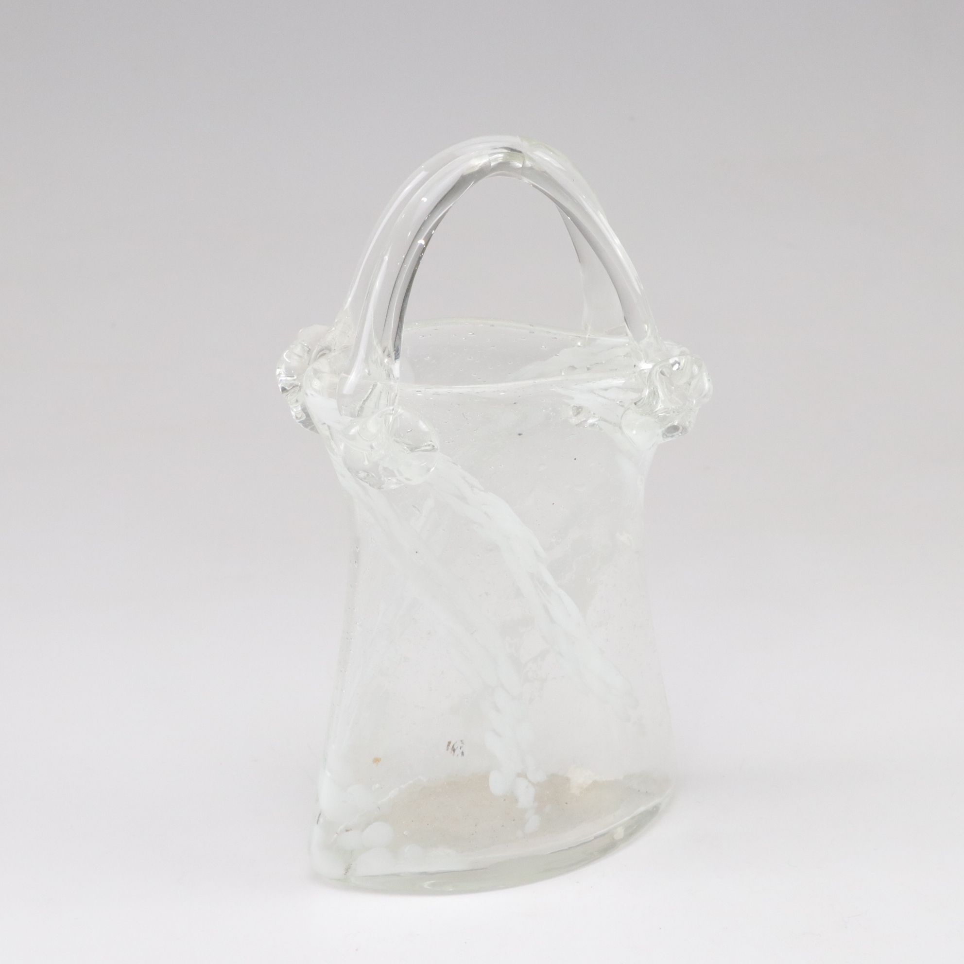 Murano Style Pink Confetti Purse Vase with More Hand-Blown Art Glass Handbags