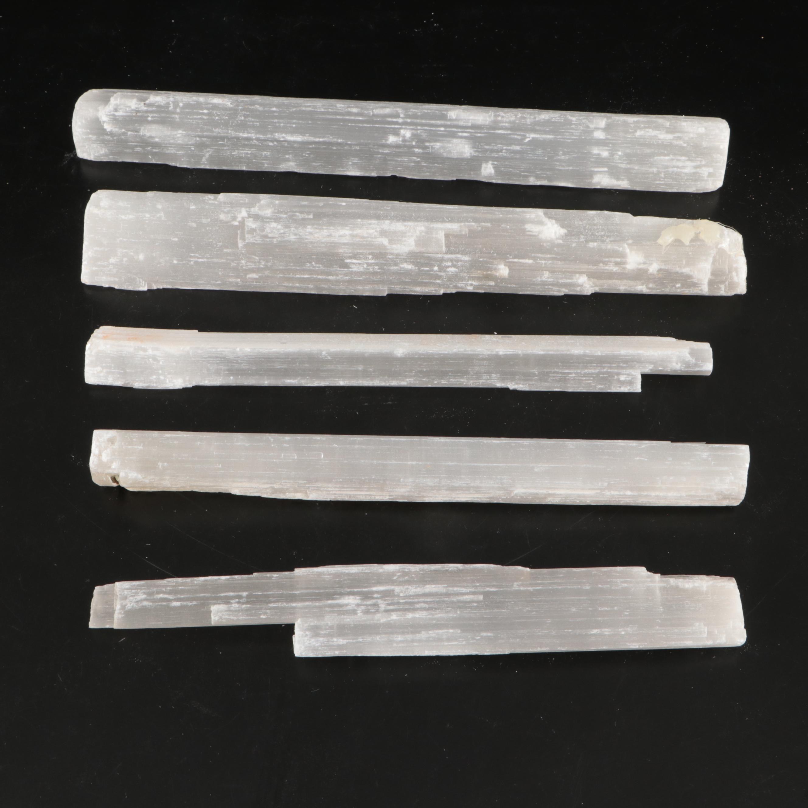 Amethyst, Selenite, Blue Calcite and Quartz Specimens