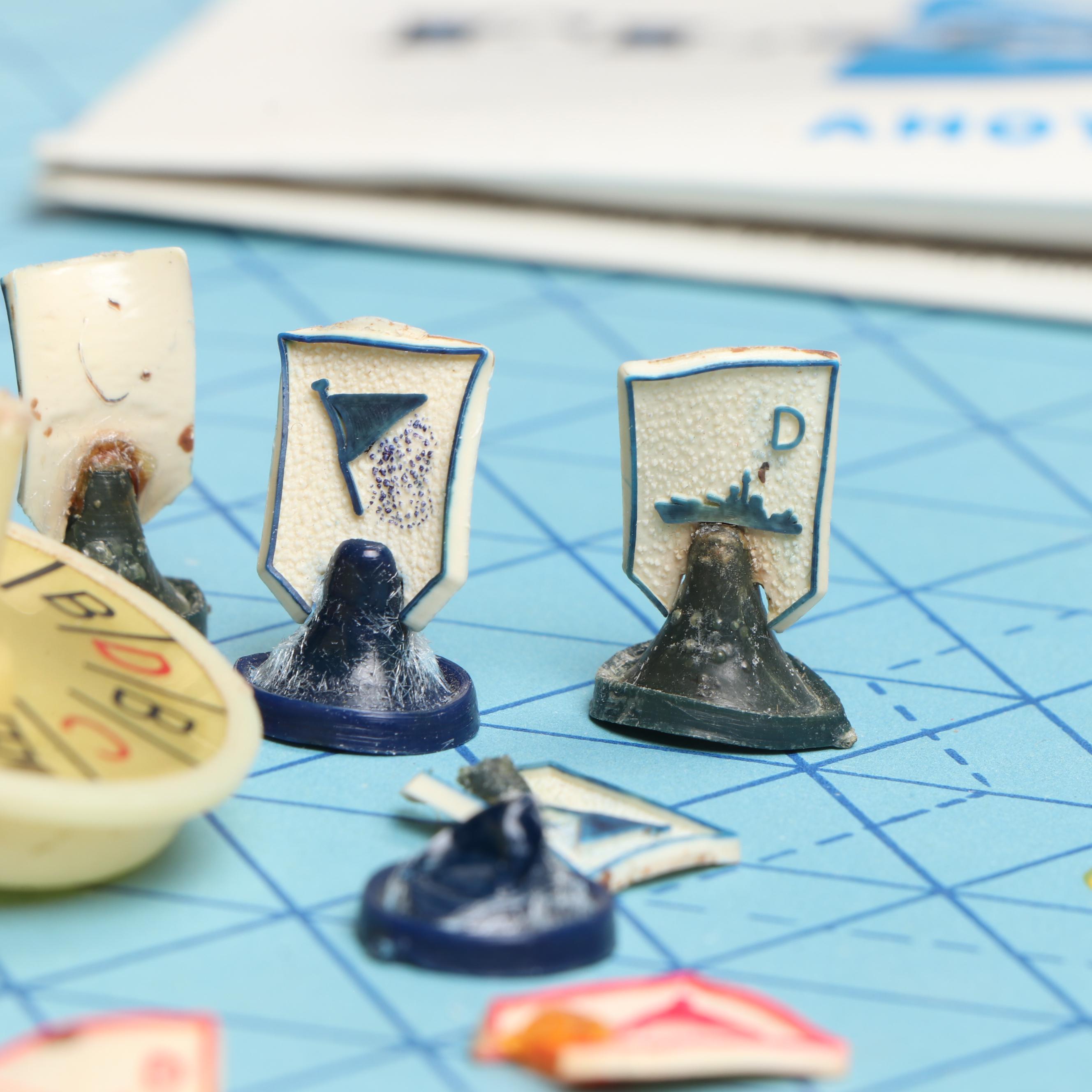 Corey Game Co. "Blockade" with Ahoy Series "Flotilla" Board Games, Mid-20th C.