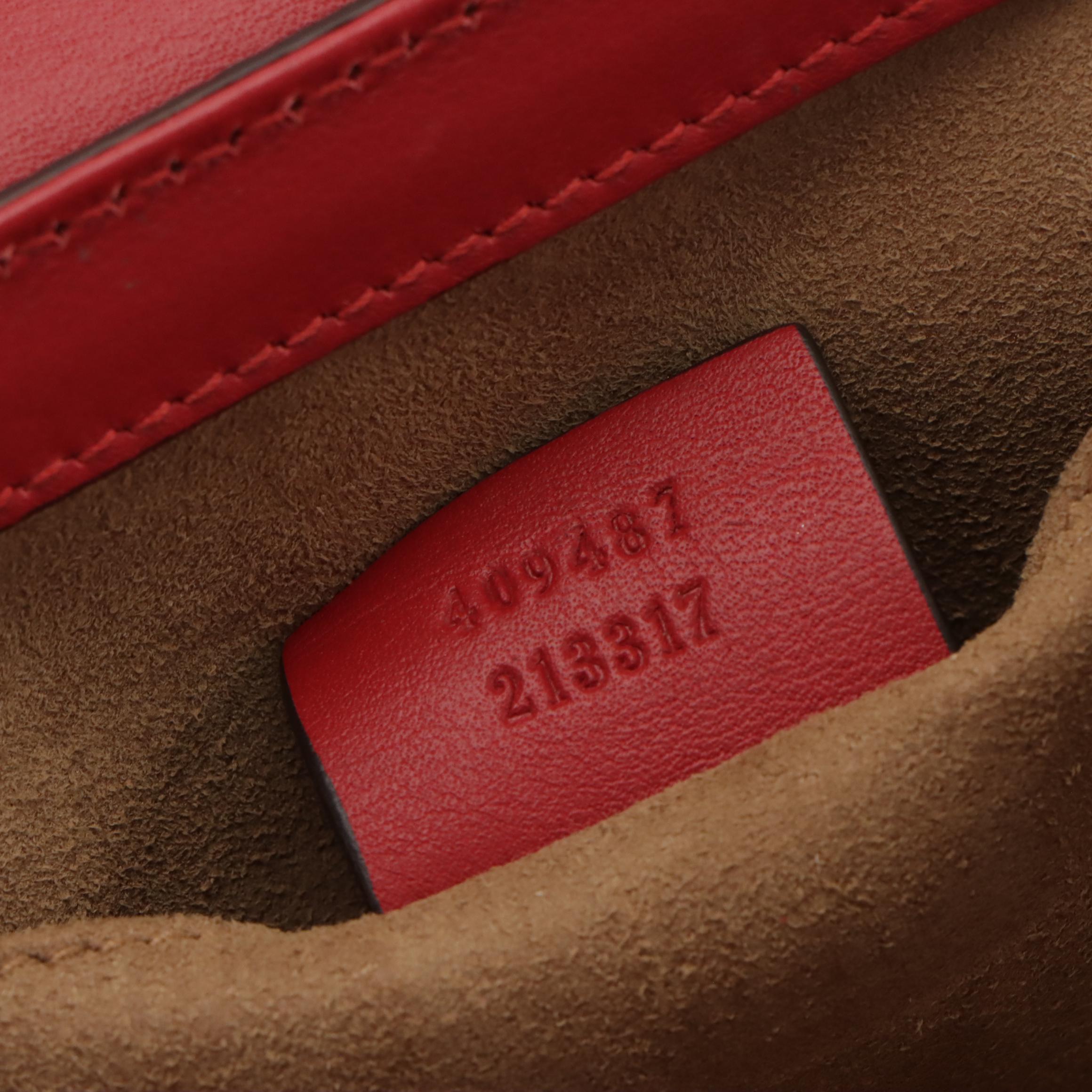 Gucci Padlock Shoulder Bag in GG Supreme Canvas and Bicolor Leather