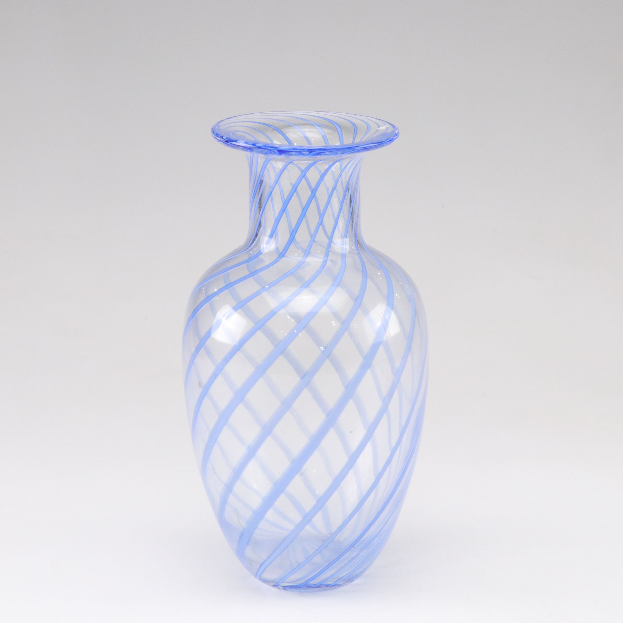 Spiral Blown Glass Flower Vases