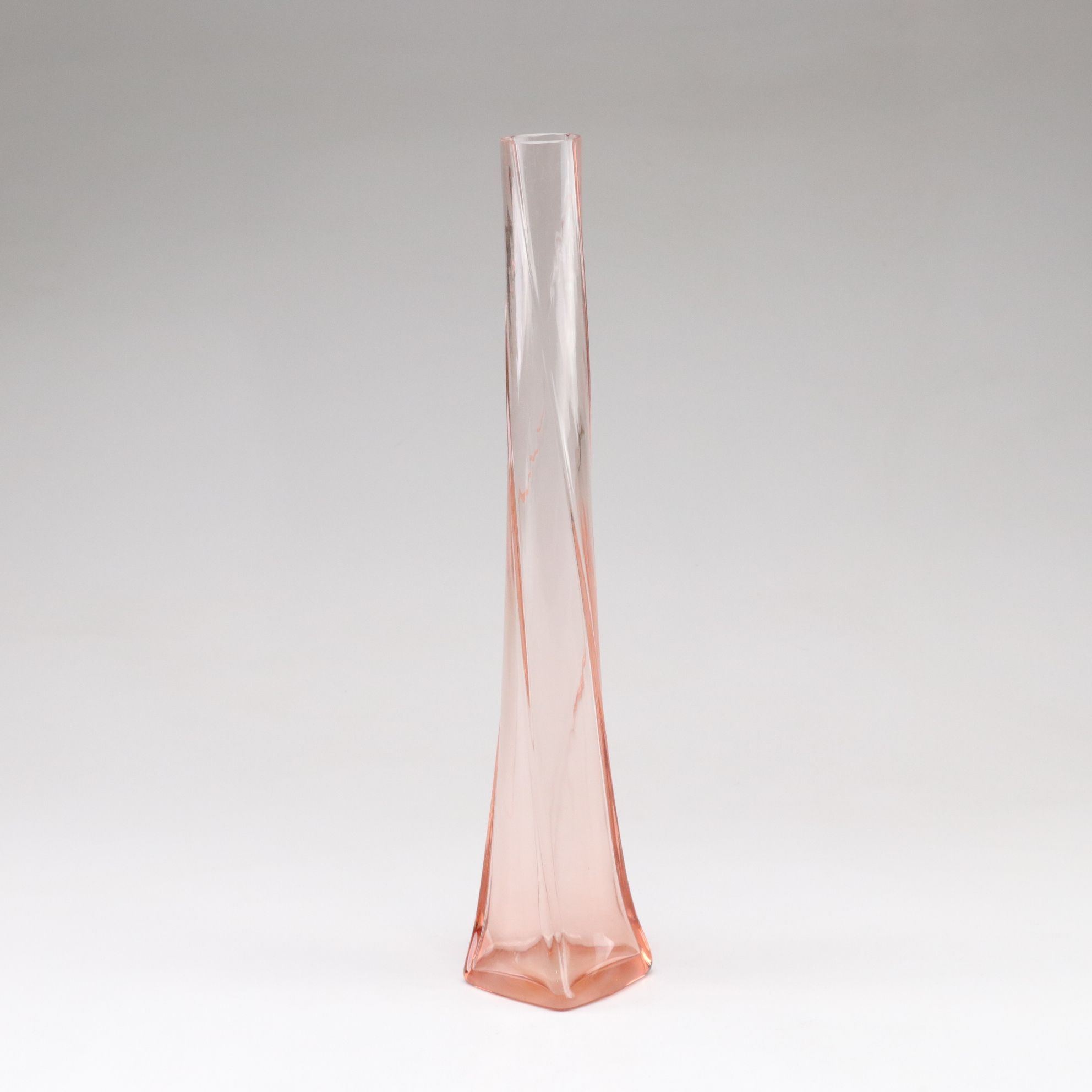 Spiral Blown Glass Flower Vases