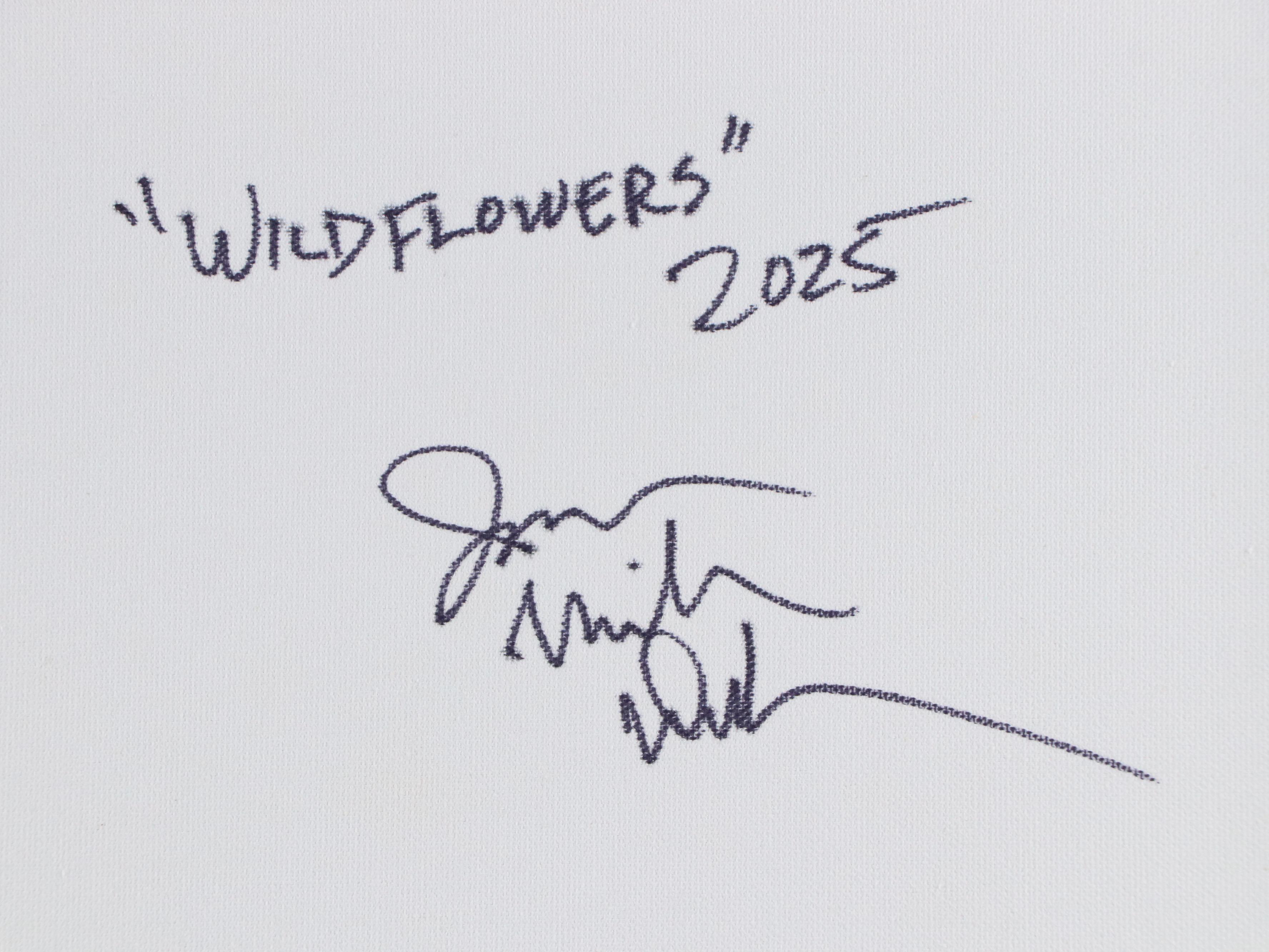 Jason Michael Durham Abstract Mixed Media Painting "Wildflowers," 2025