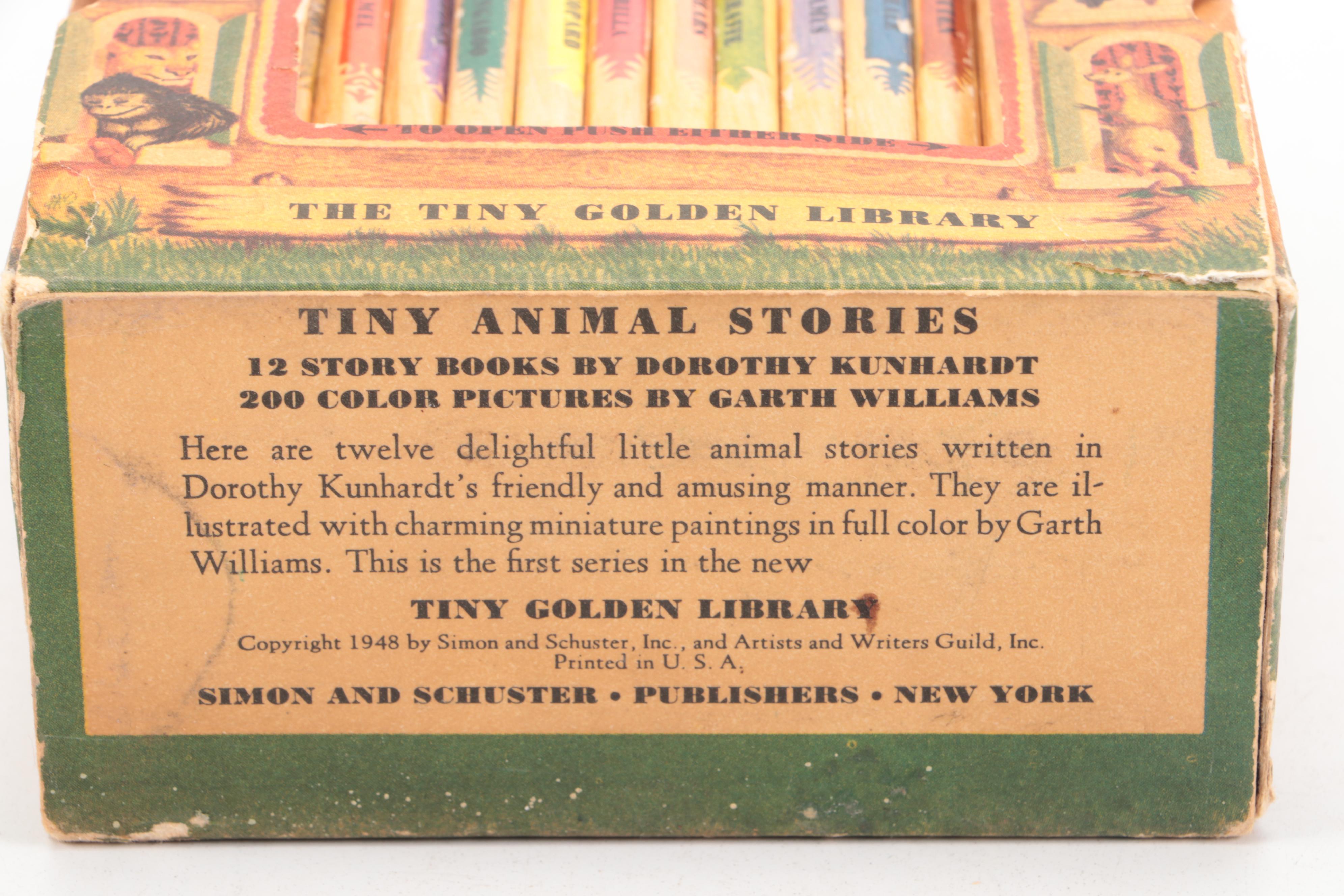 Tiny Golden Library "Tiny Animal Stories" Box Set by Dorothy Kunhardt, 1948