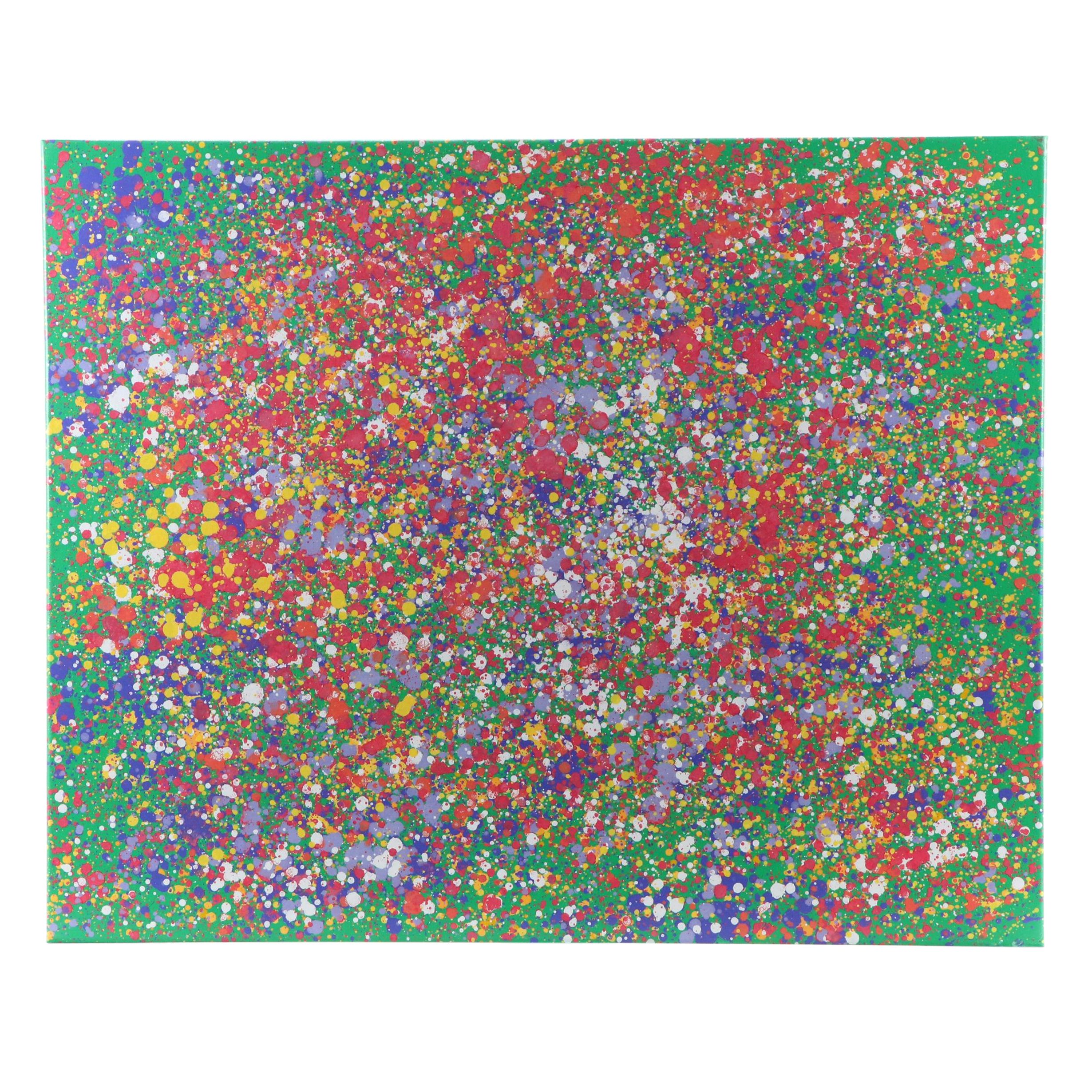 Jason Michael Durham Abstract Mixed Media Painting "Wildflowers," 2025