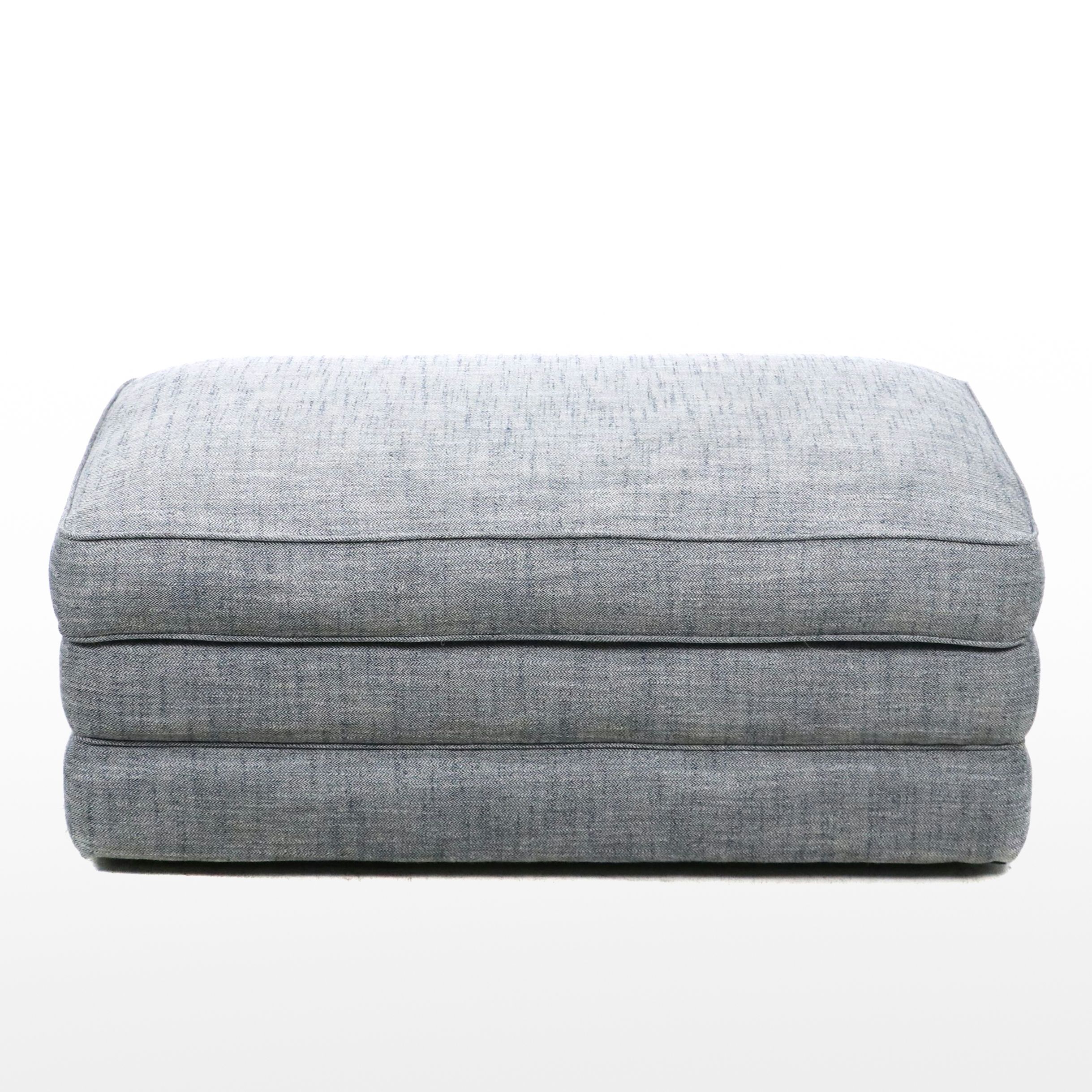 Contemporary Fabric Upholstered Ottoman with Storage