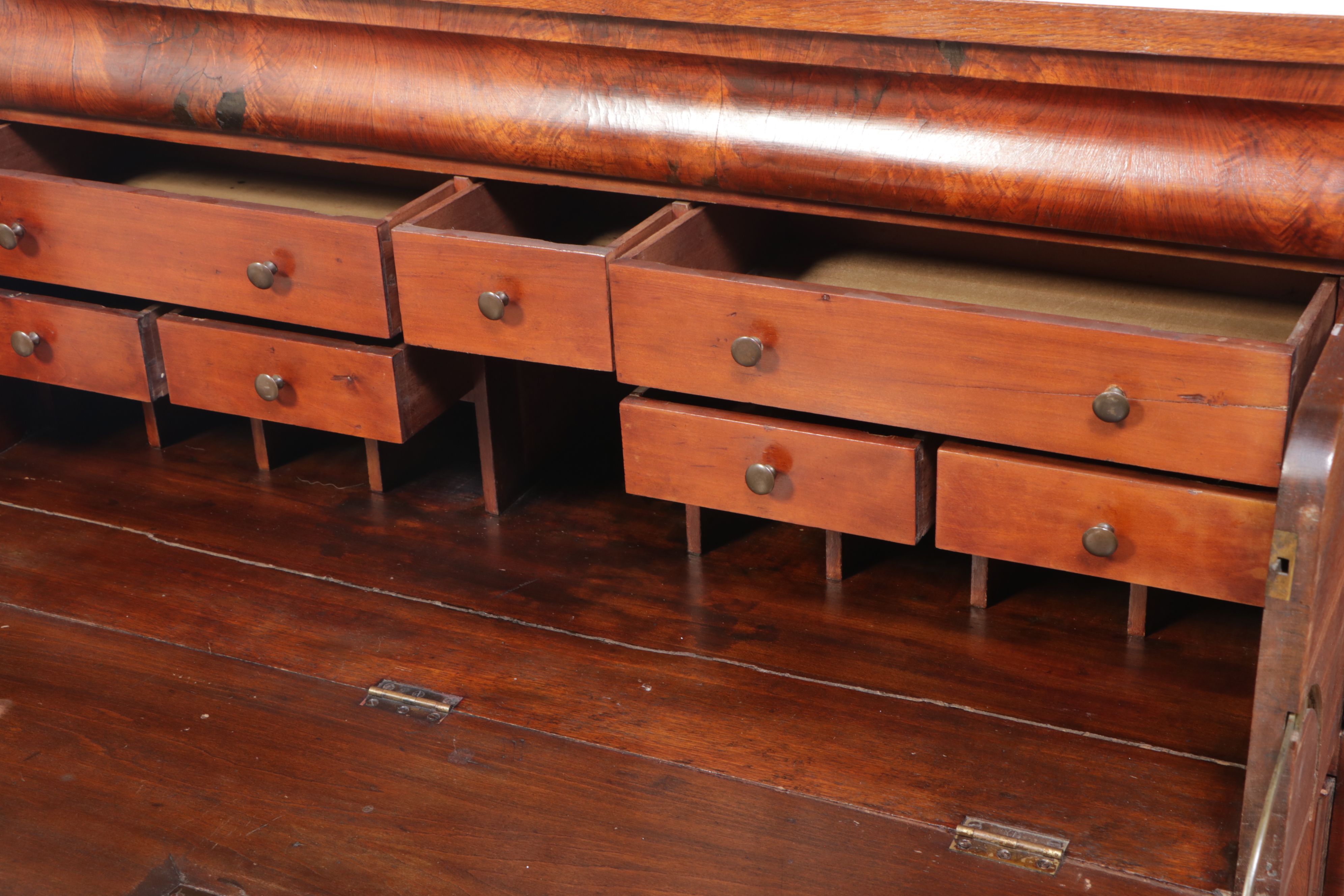 American Classical Mahogany Secretary Desk