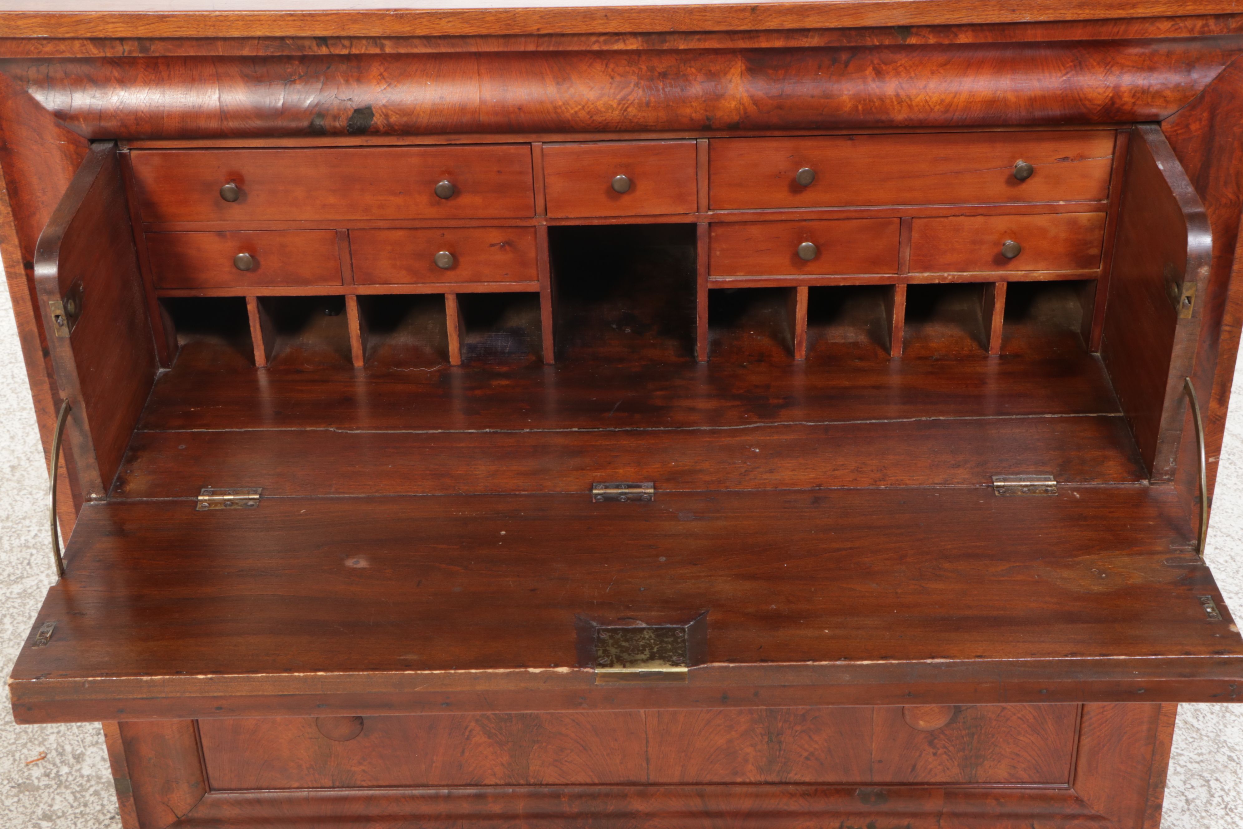 American Classical Mahogany Secretary Desk