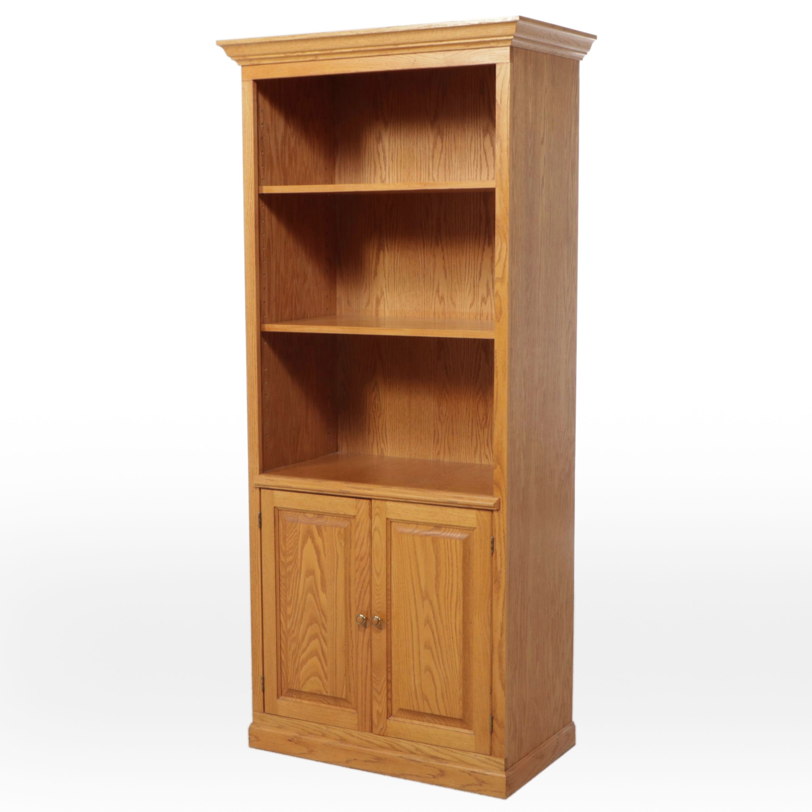 Oak Cabinet Bookcase, Late 20th to 21st Century