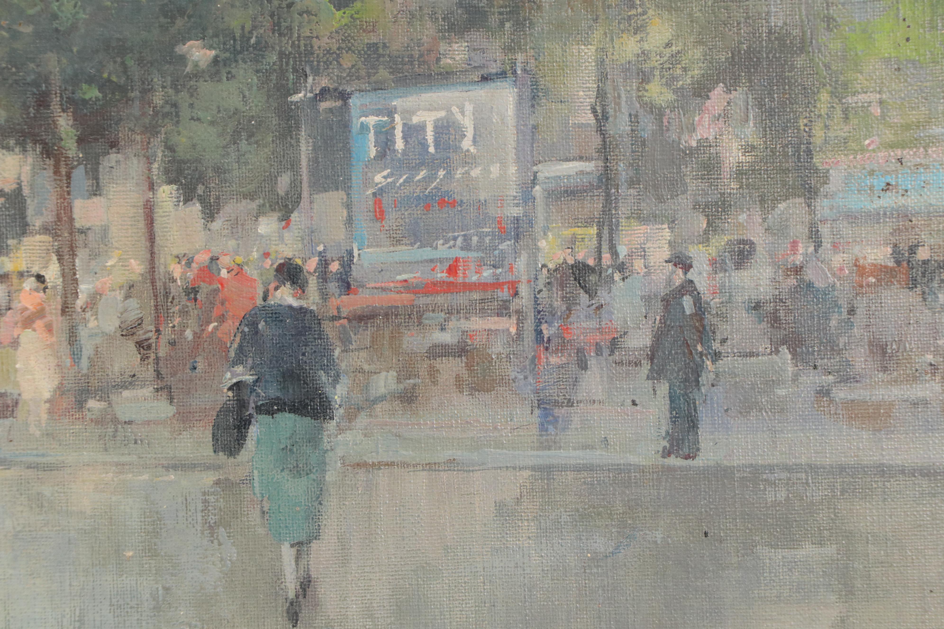 Borrelli Parisian Boulevard Oil Painting