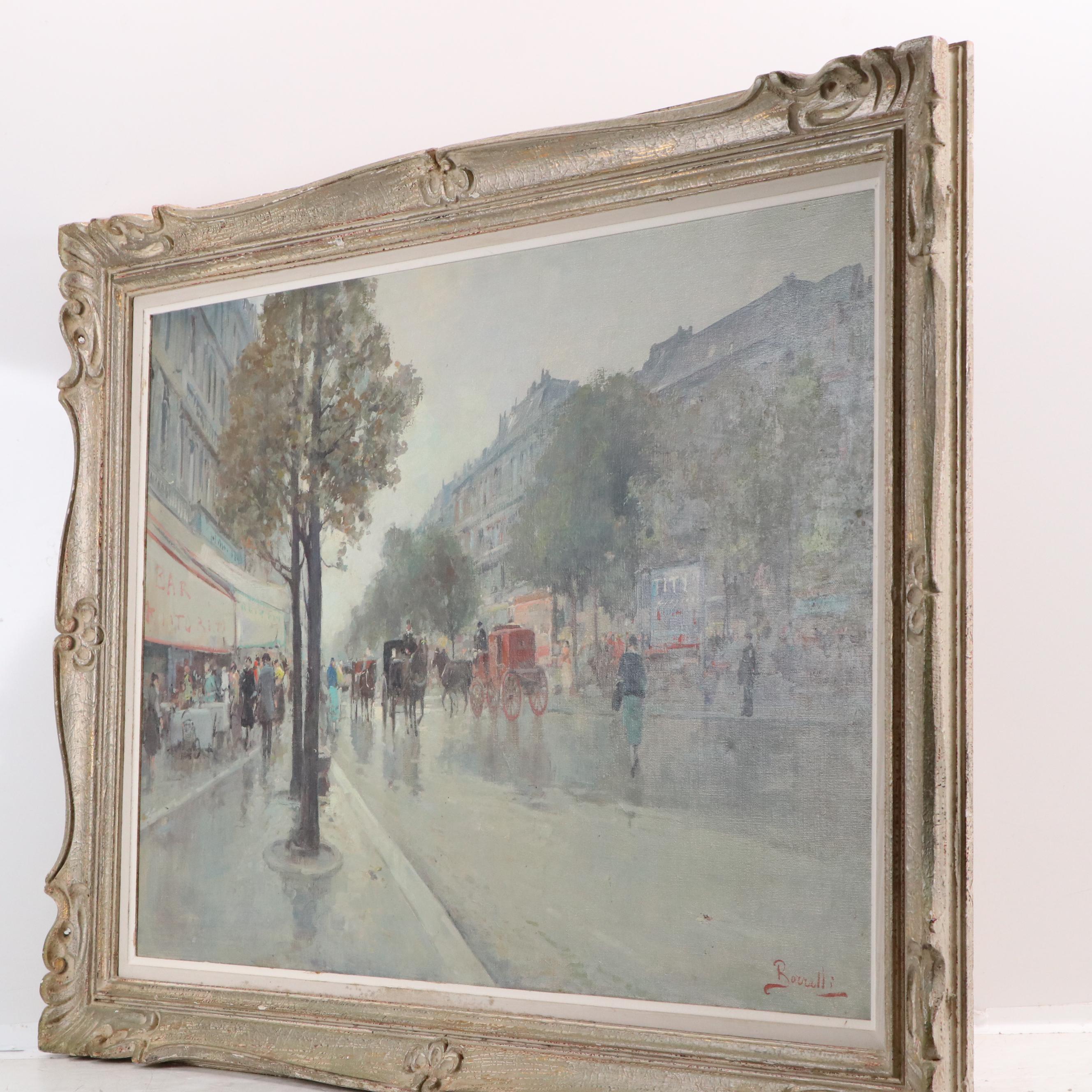 Borrelli Parisian Boulevard Oil Painting