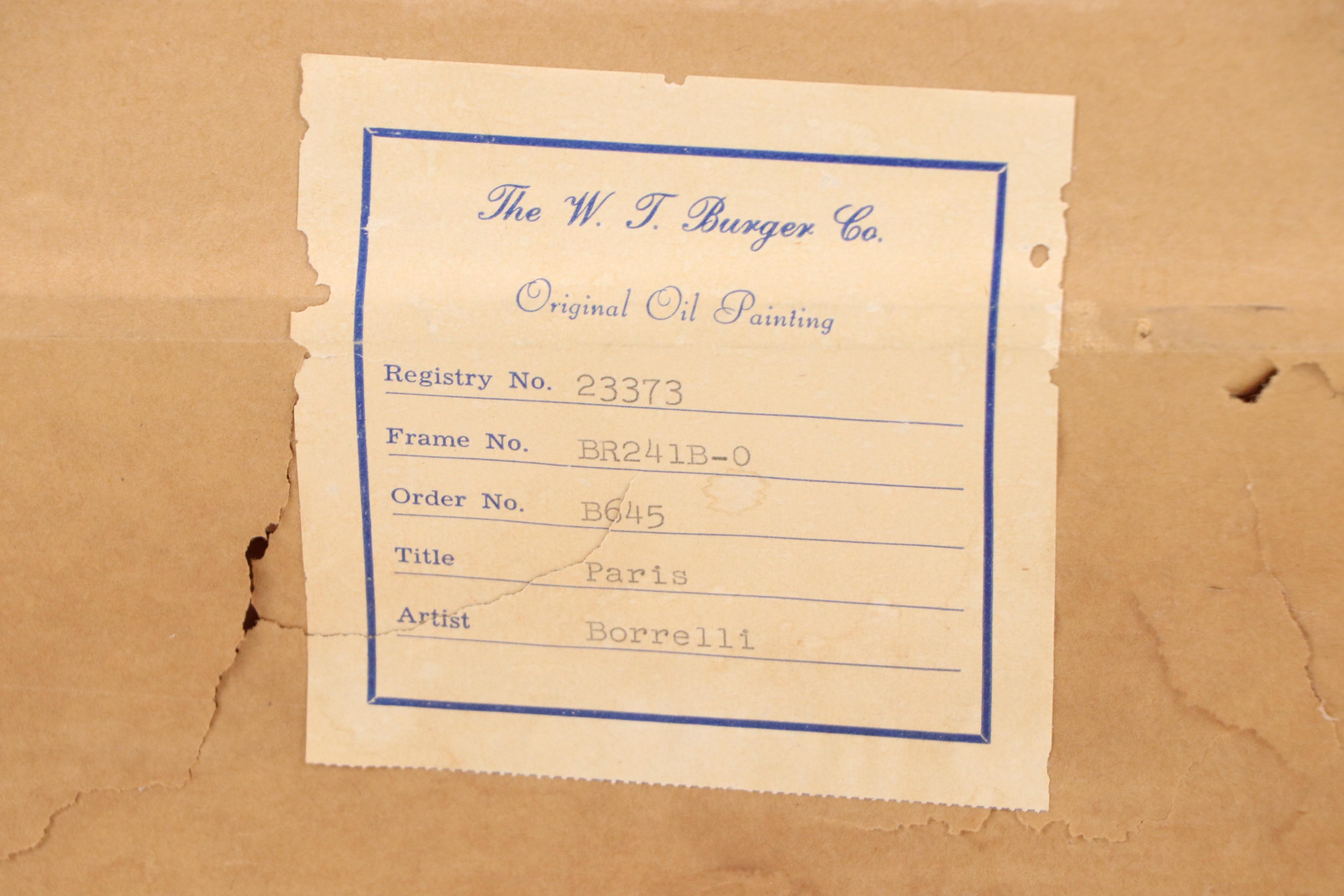 Borrelli Parisian Boulevard Oil Painting