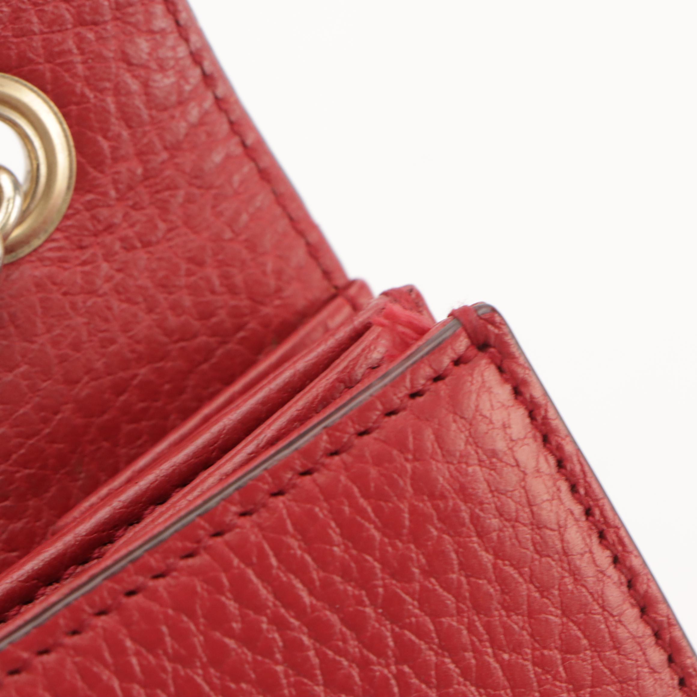 Gucci Small Dollar Interlocking GG Crossbody Bag in Beige Grained Leather