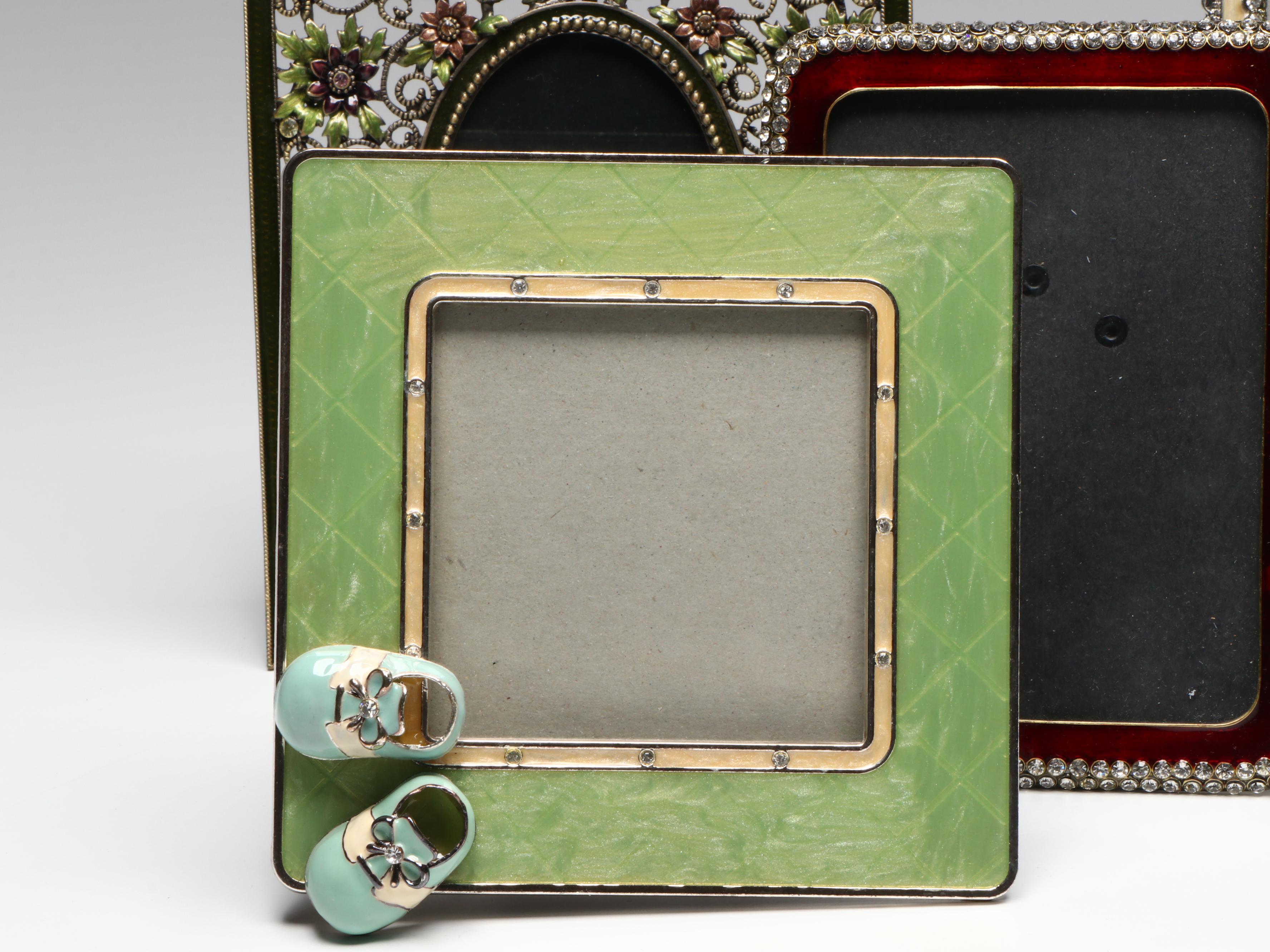 Enamel and Crystal Embellished Table Top Frame Collection