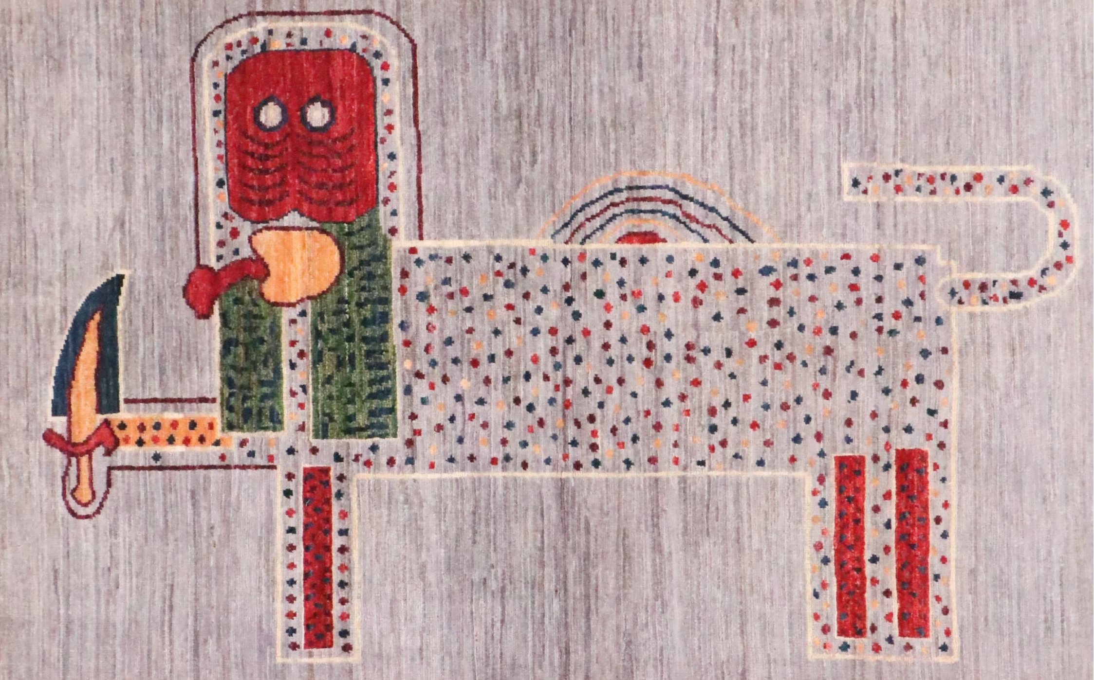 3'2 x 5' Hand-Knotted Northwest Persian Pictorial Area Rug