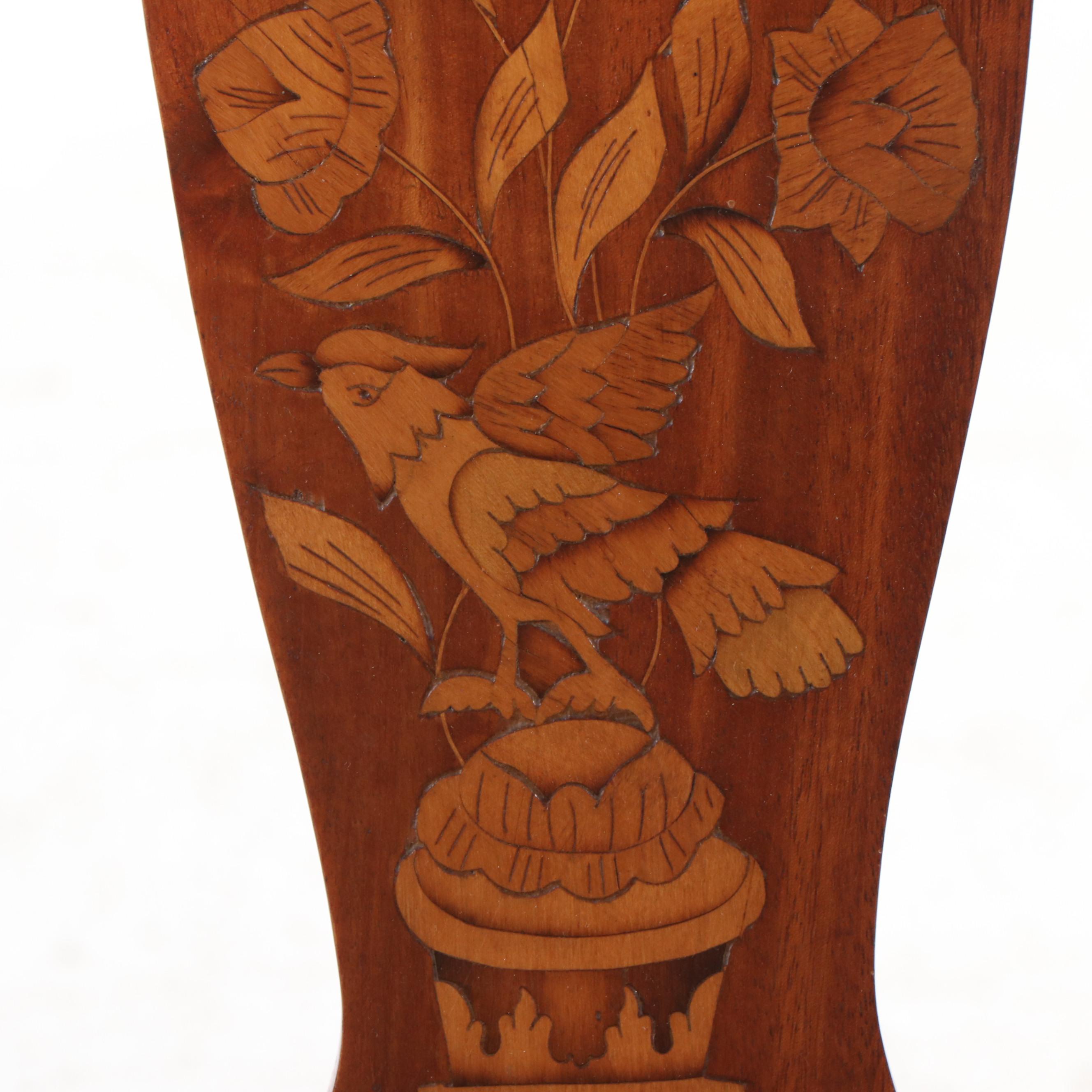 Dutch Baroque Mahogany Armchair with Floral Marquetry