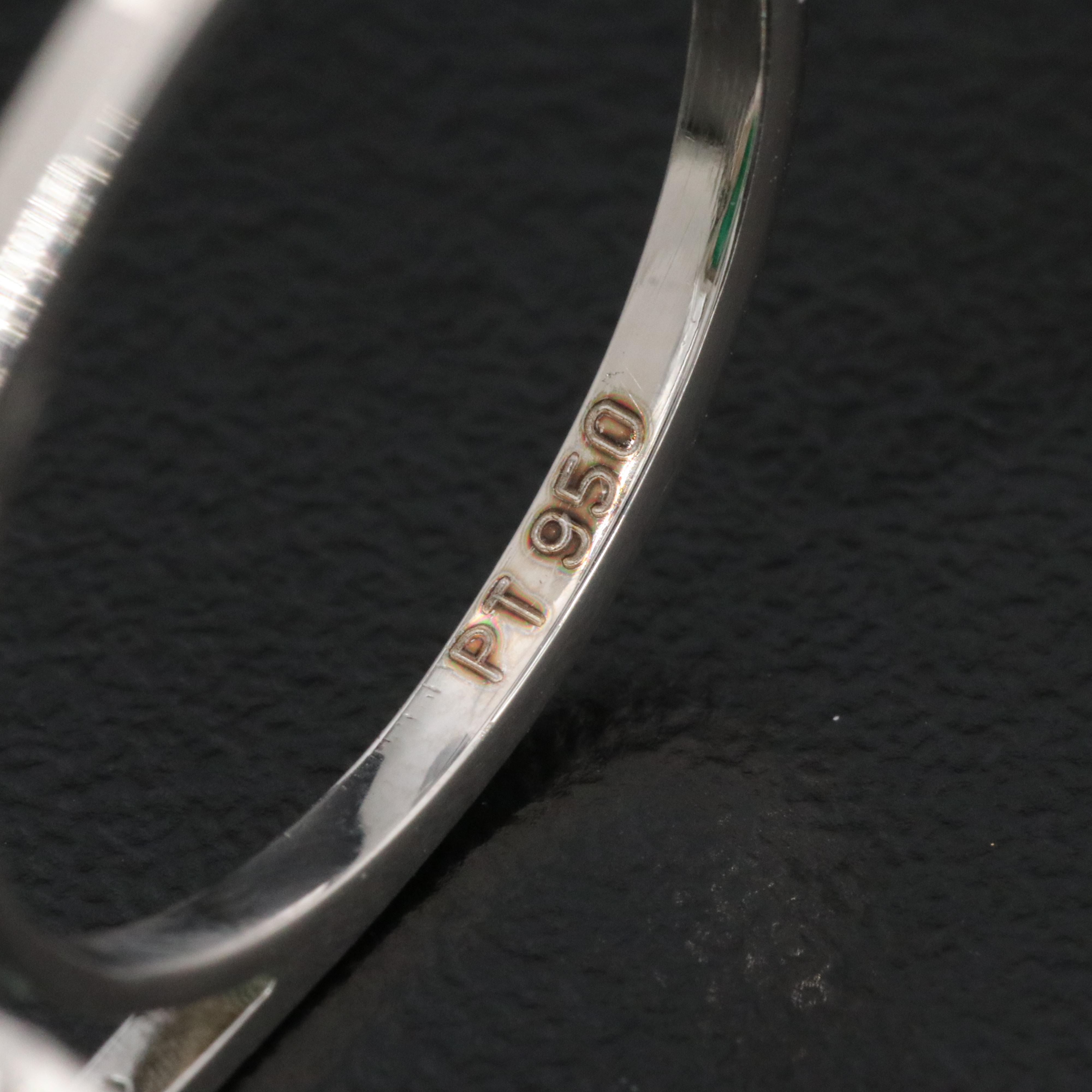 Platinum 7.10 CTW Emerald and 0.20 CTW Diamond Ring