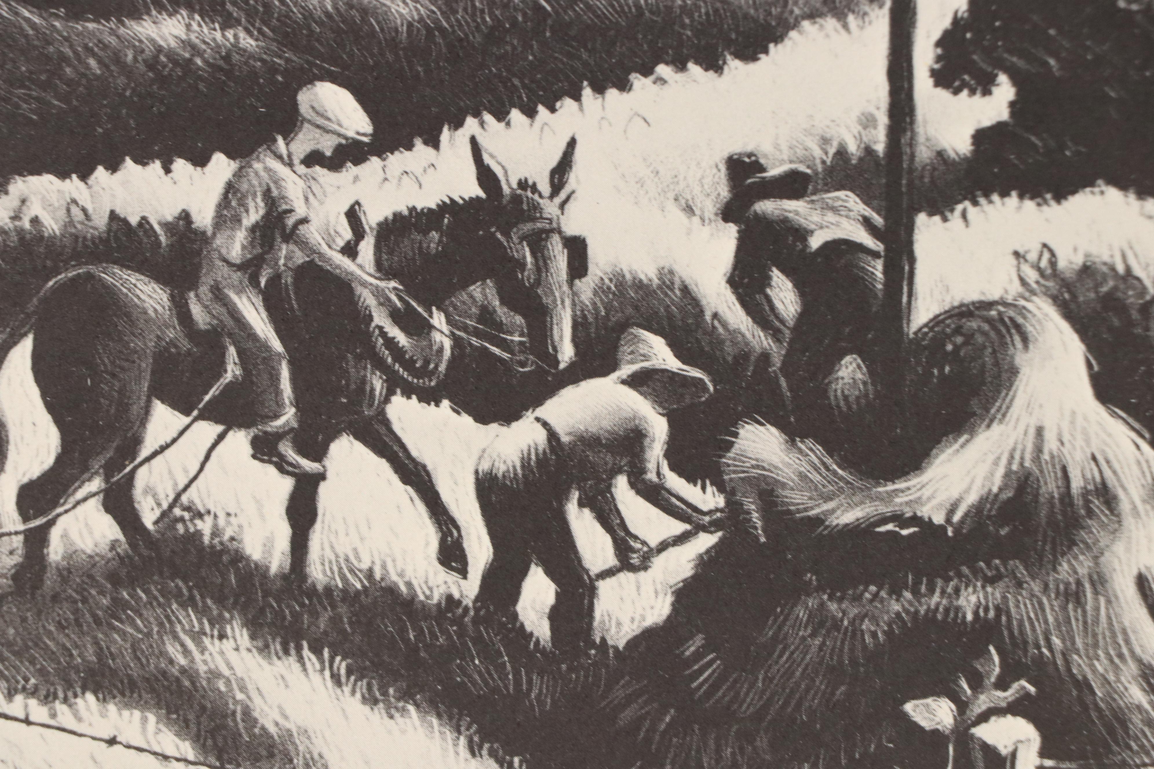 Thomas Hart Benton Pastoral Halftones "White Calf" and "Haystack"