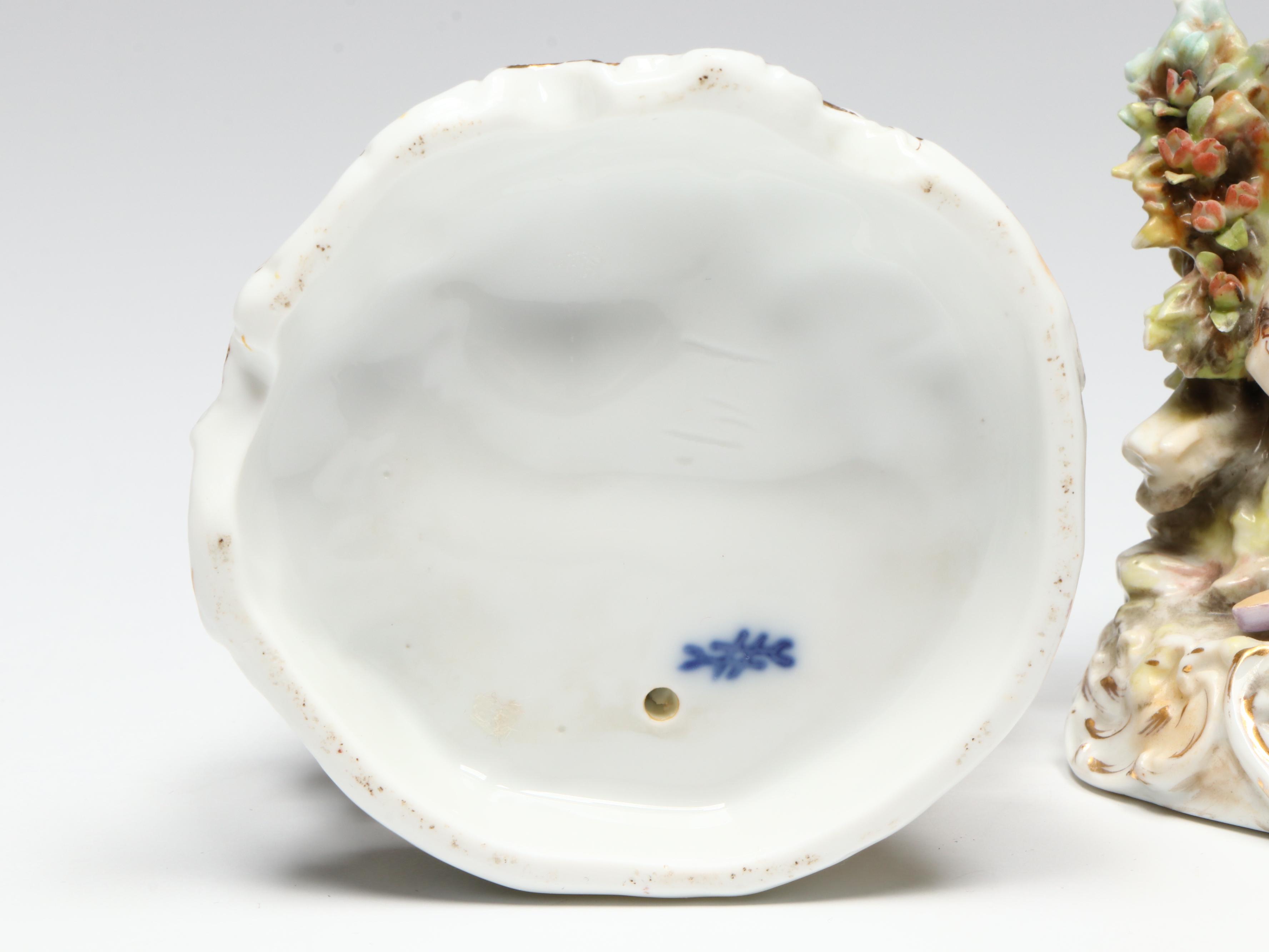 Volkstedt Porcelain Shepherd and Shepherdess Figurines, Late 19th - Early 20th C