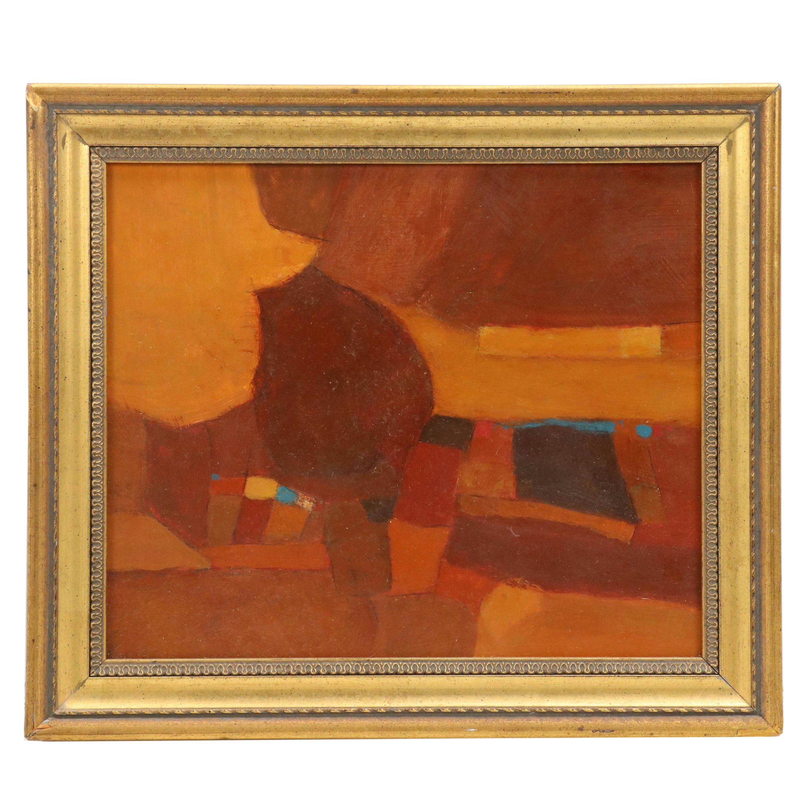 Eugene DeSmith Modernist Abstract Oil Painting on Board