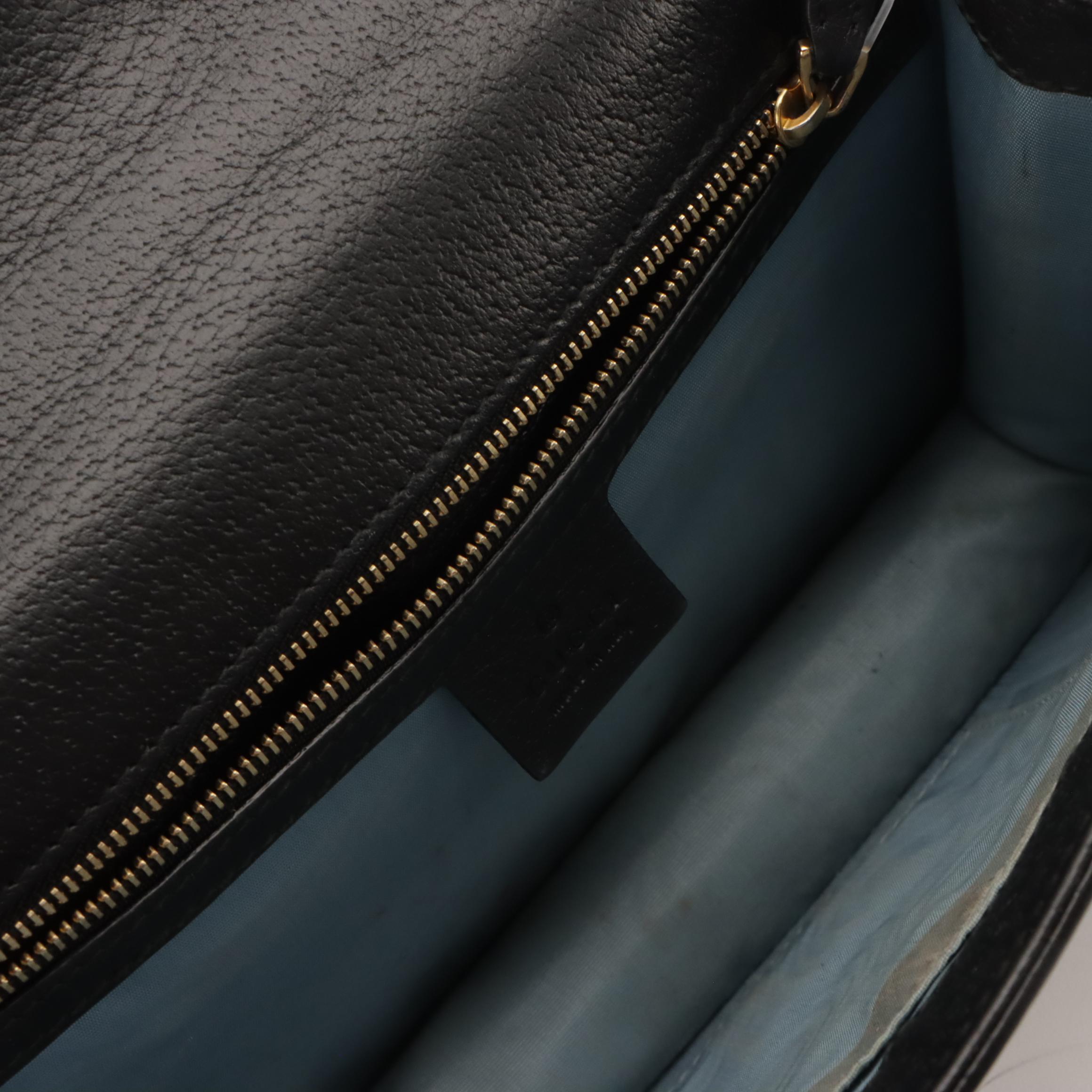 Gucci Bee and Star Print Leather Sylvie Crossbody Bag