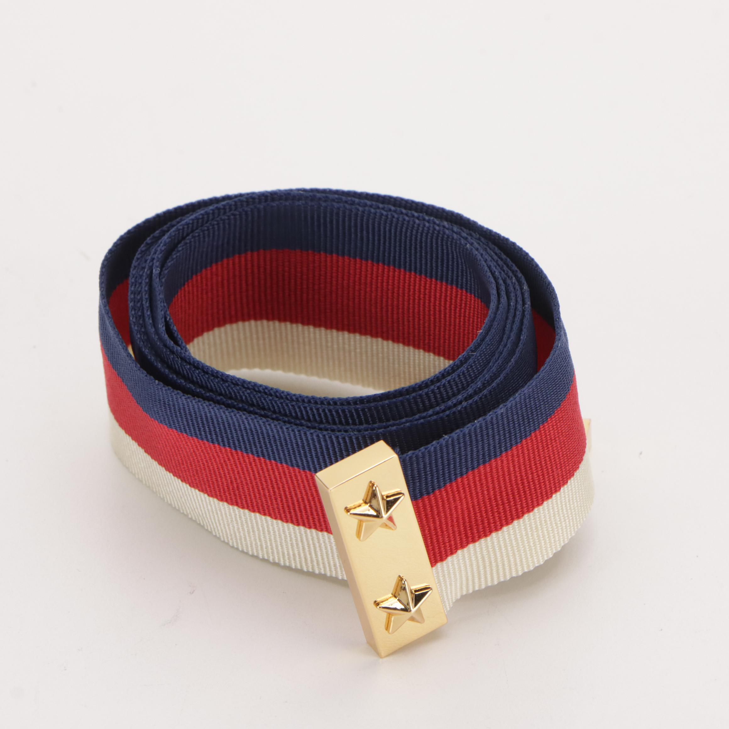 Gucci Bee and Star Print Leather Sylvie Crossbody Bag