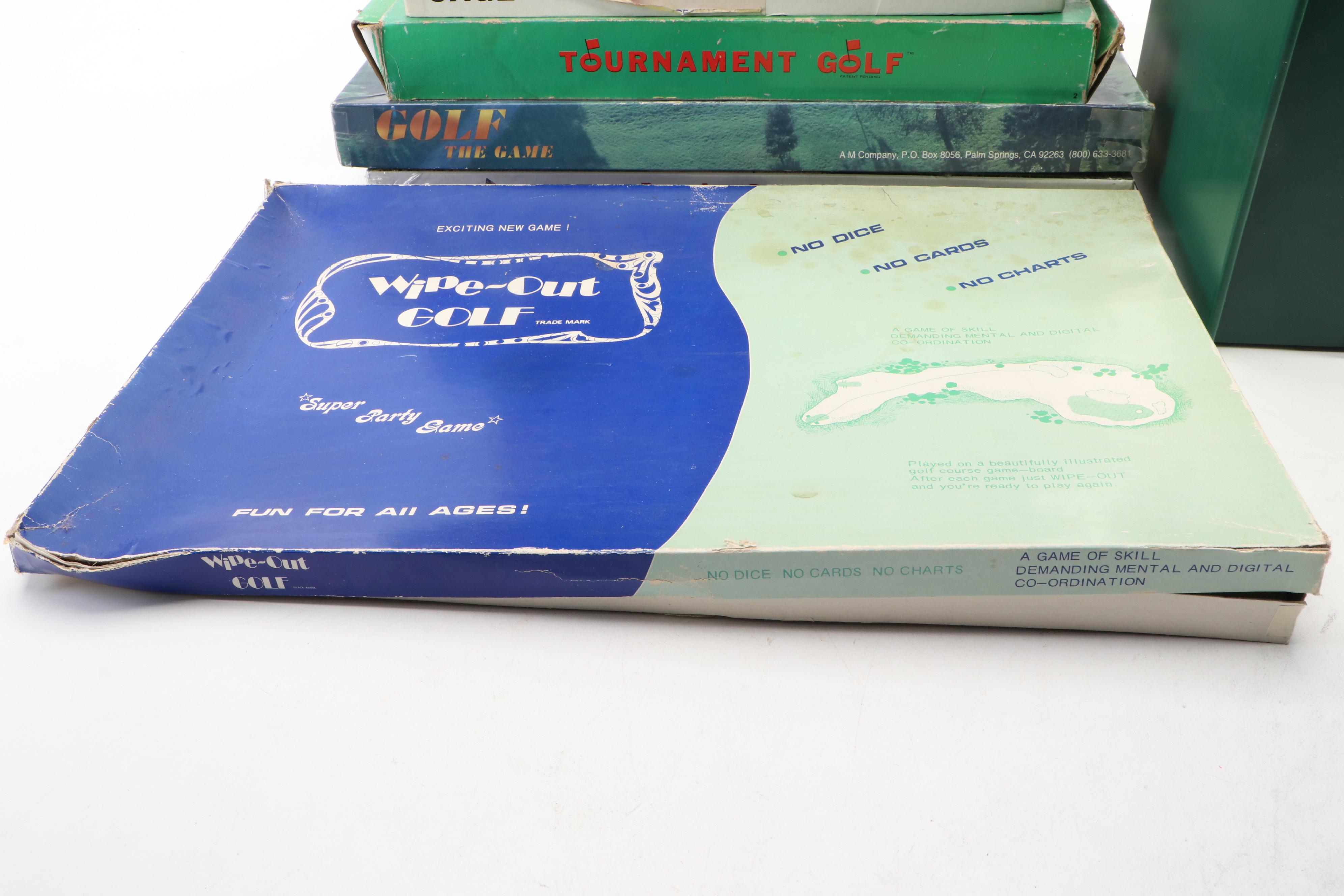 "Wipe-Out Golf", "Mulligan", "Tournament Golf", and More Golf Themed Board Games