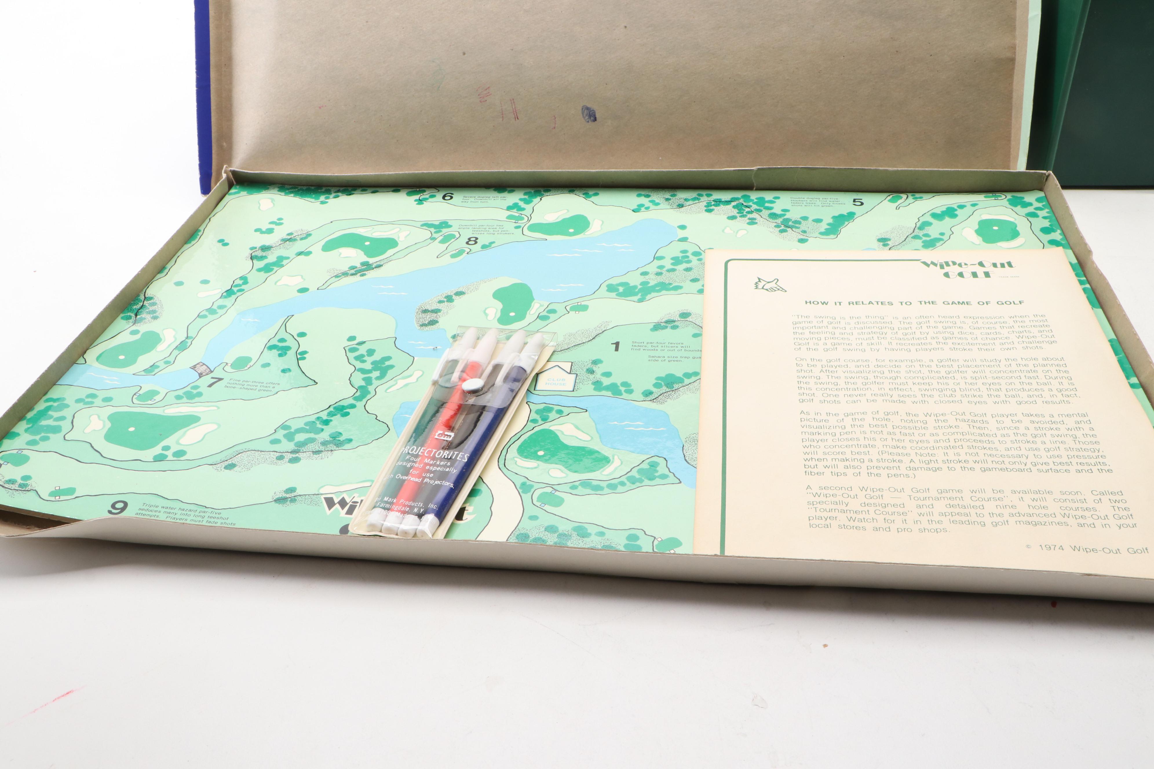 "Wipe-Out Golf", "Mulligan", "Tournament Golf", and More Golf Themed Board Games