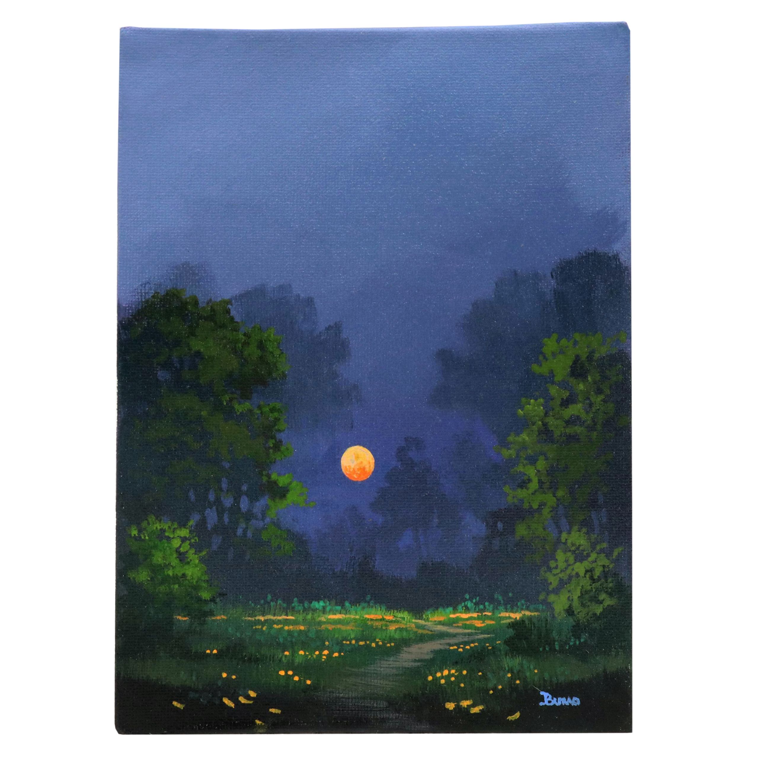 Doug "Bumo" Johnpeer Nocturne Landscape Oil Painting, 2025