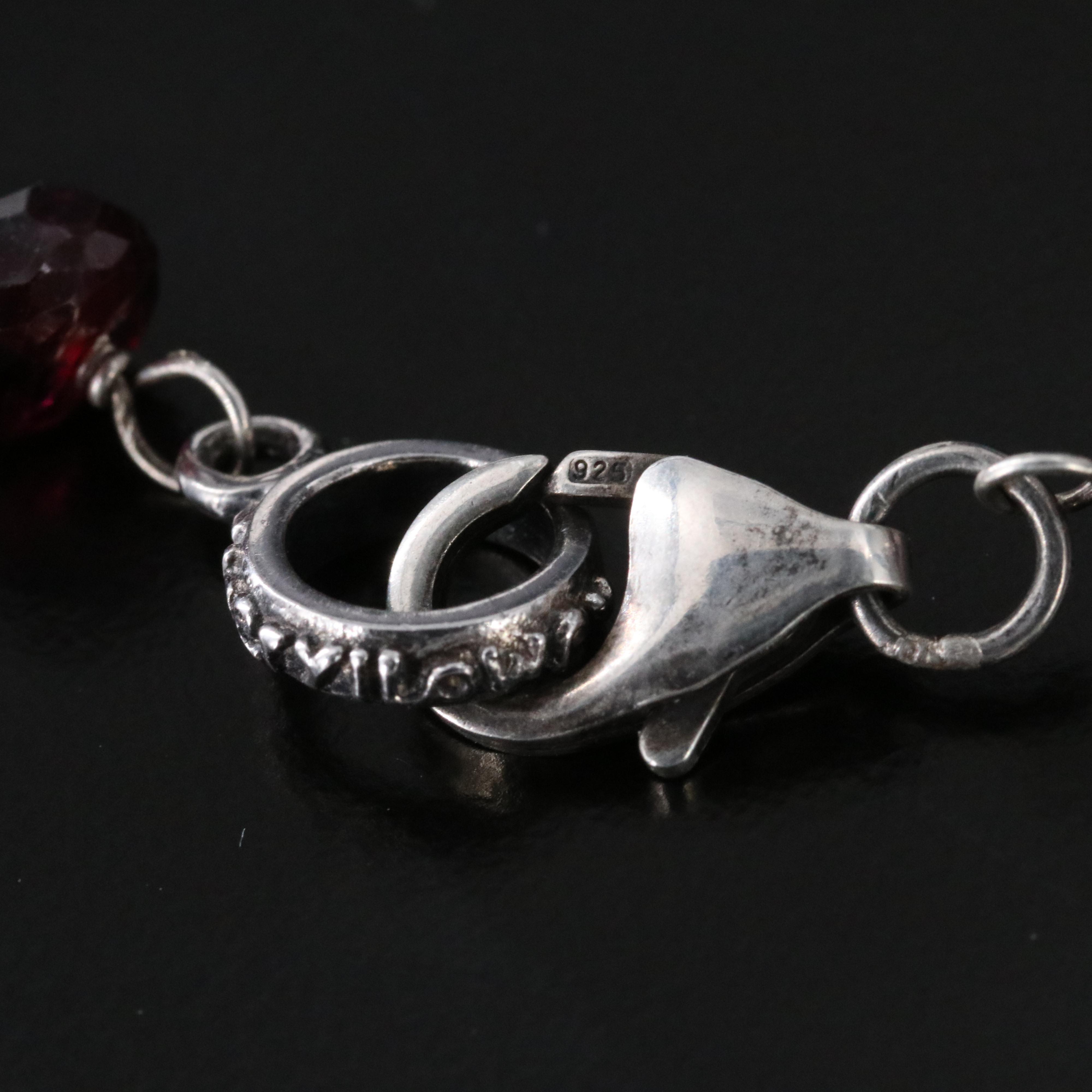 Sheryl Lowe Sterling Gemstone Cross Bracelet