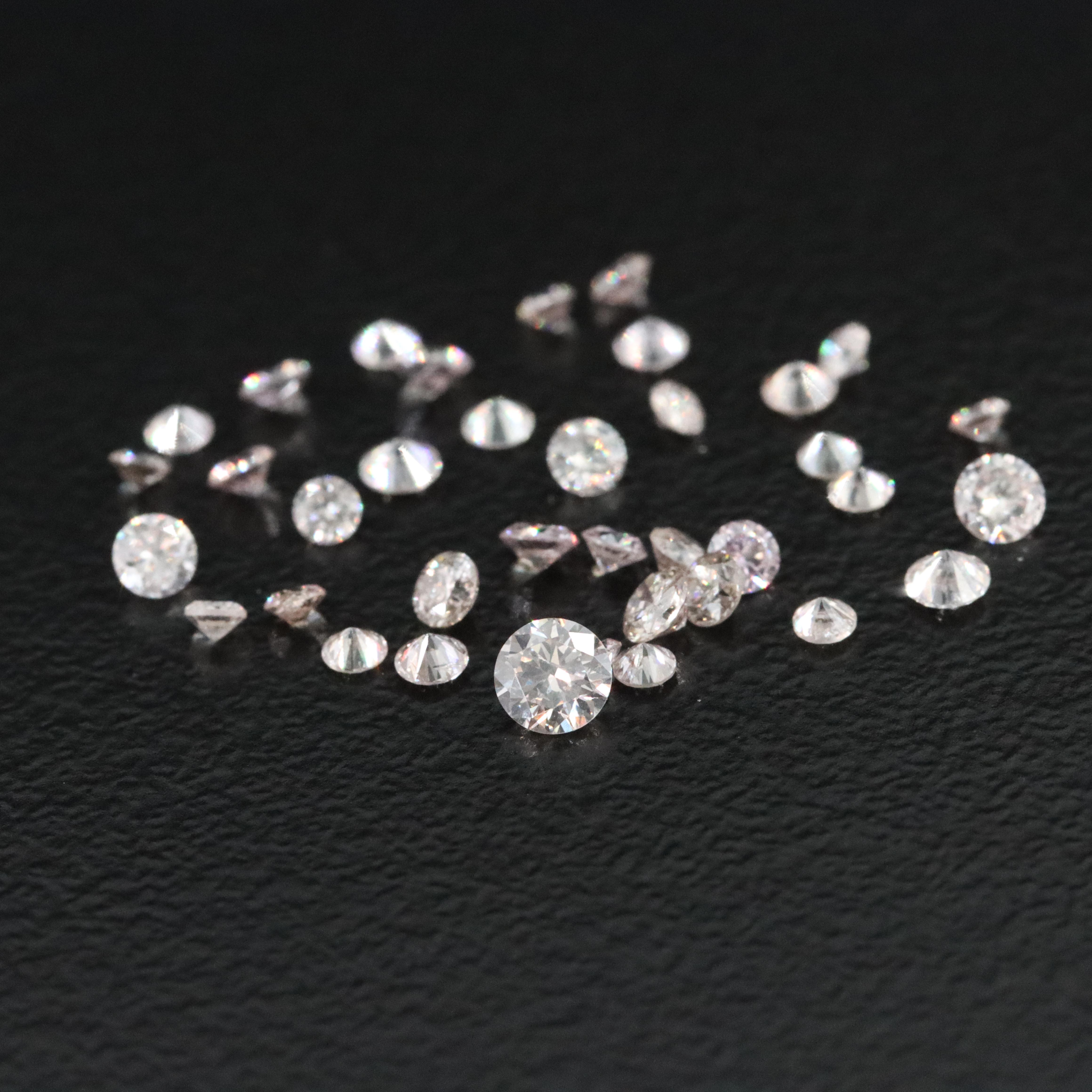 Loose 1.00 CTW Diamond and Fancy Pink Diamond Lot