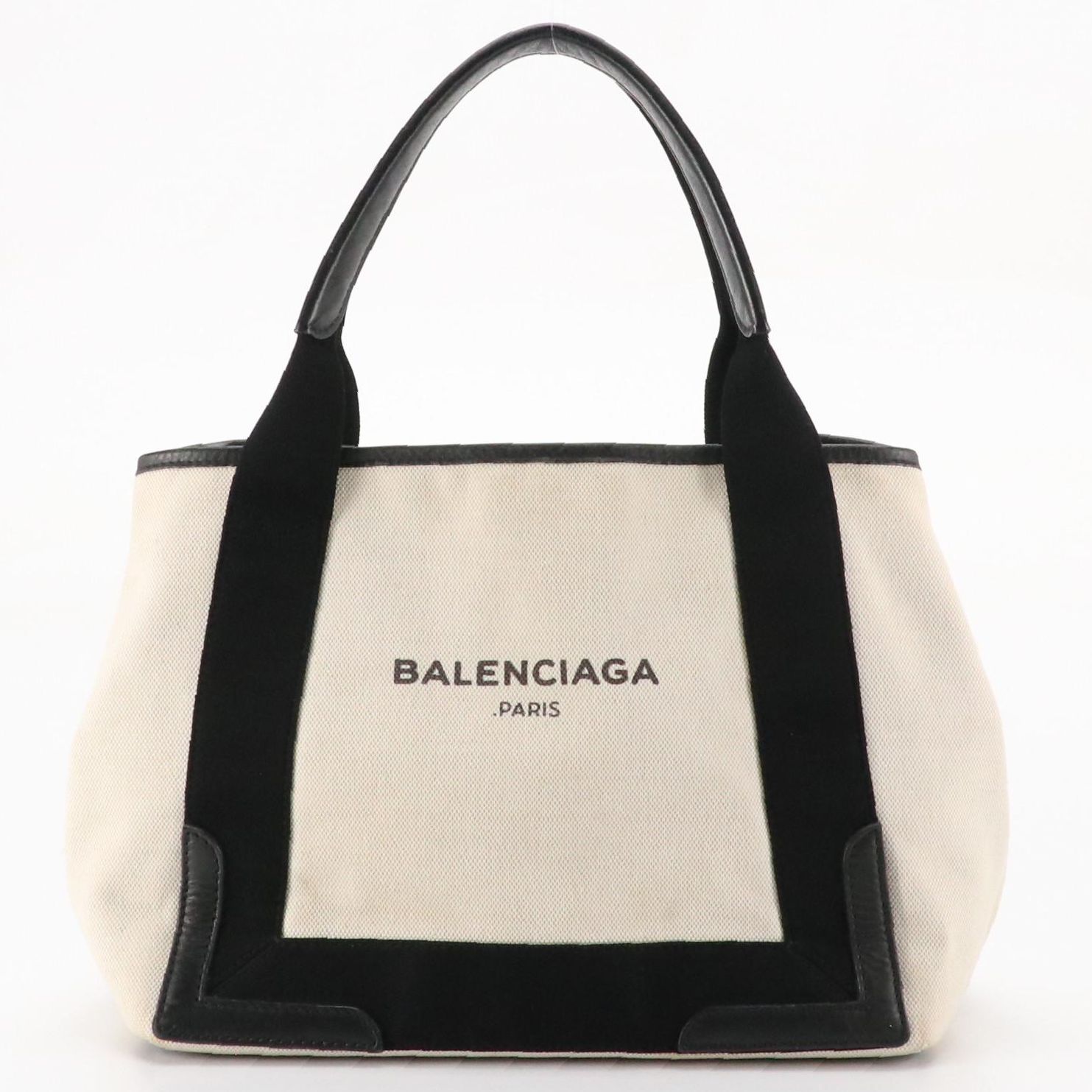 Balenciaga Canvas and Leather Tote with Zip Pouch
