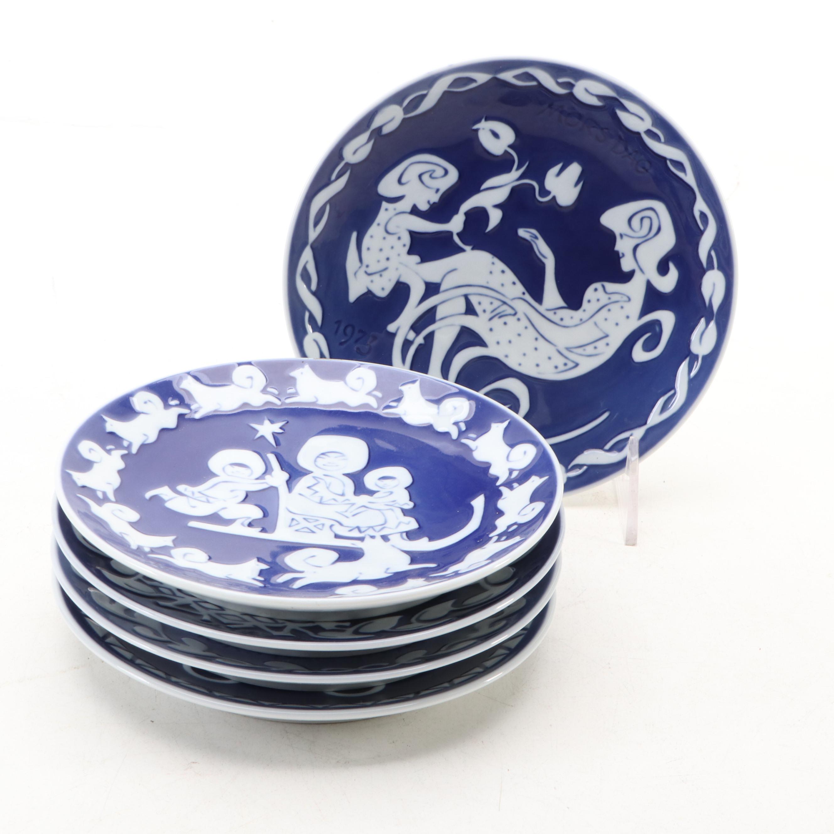 Royal Copenhagen Annual Mother's Day Collector Plates, 1973–1977