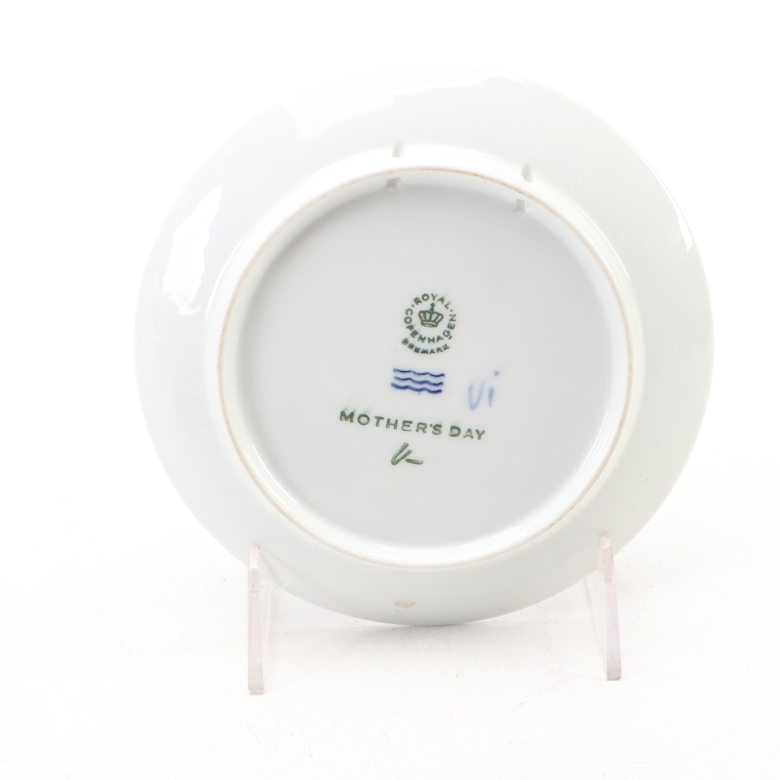 Royal Copenhagen Annual Mother's Day Collector Plates, 1973–1977