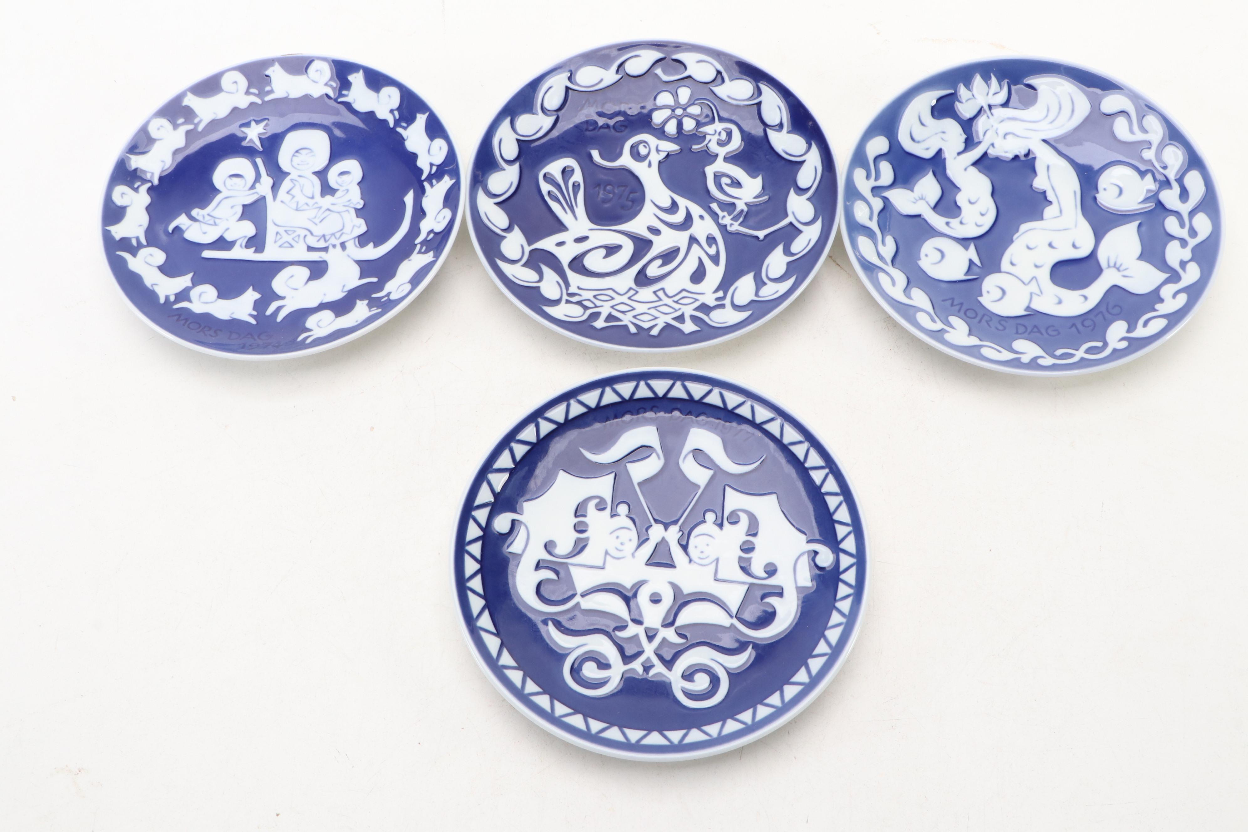 Royal Copenhagen Annual Mother's Day Collector Plates, 1973–1977