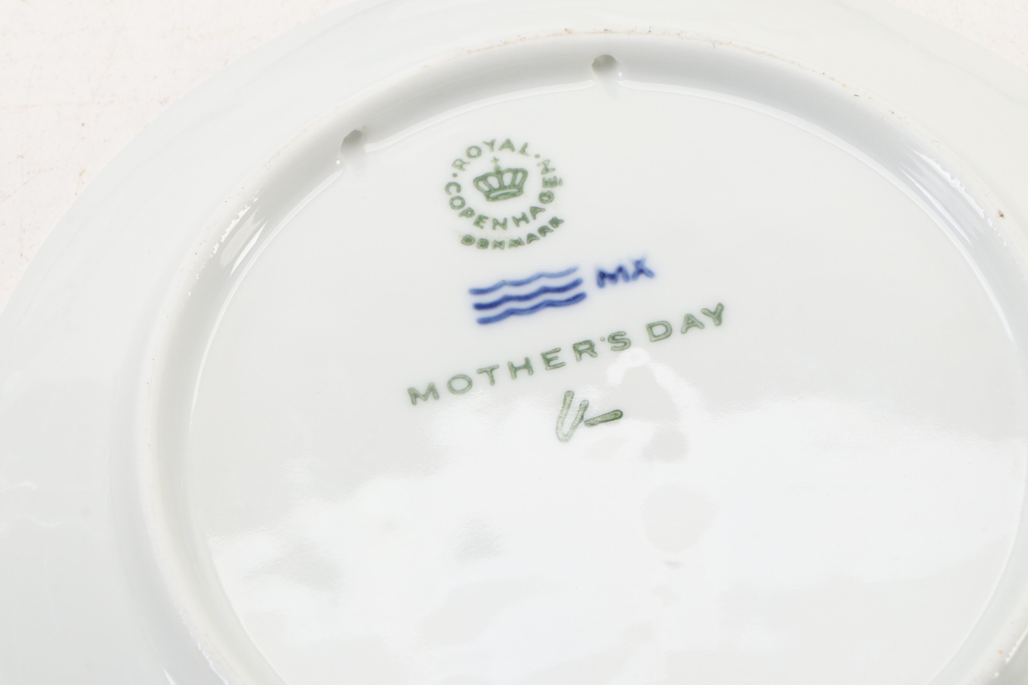 Royal Copenhagen Annual Mother's Day Collector Plates, 1973–1977