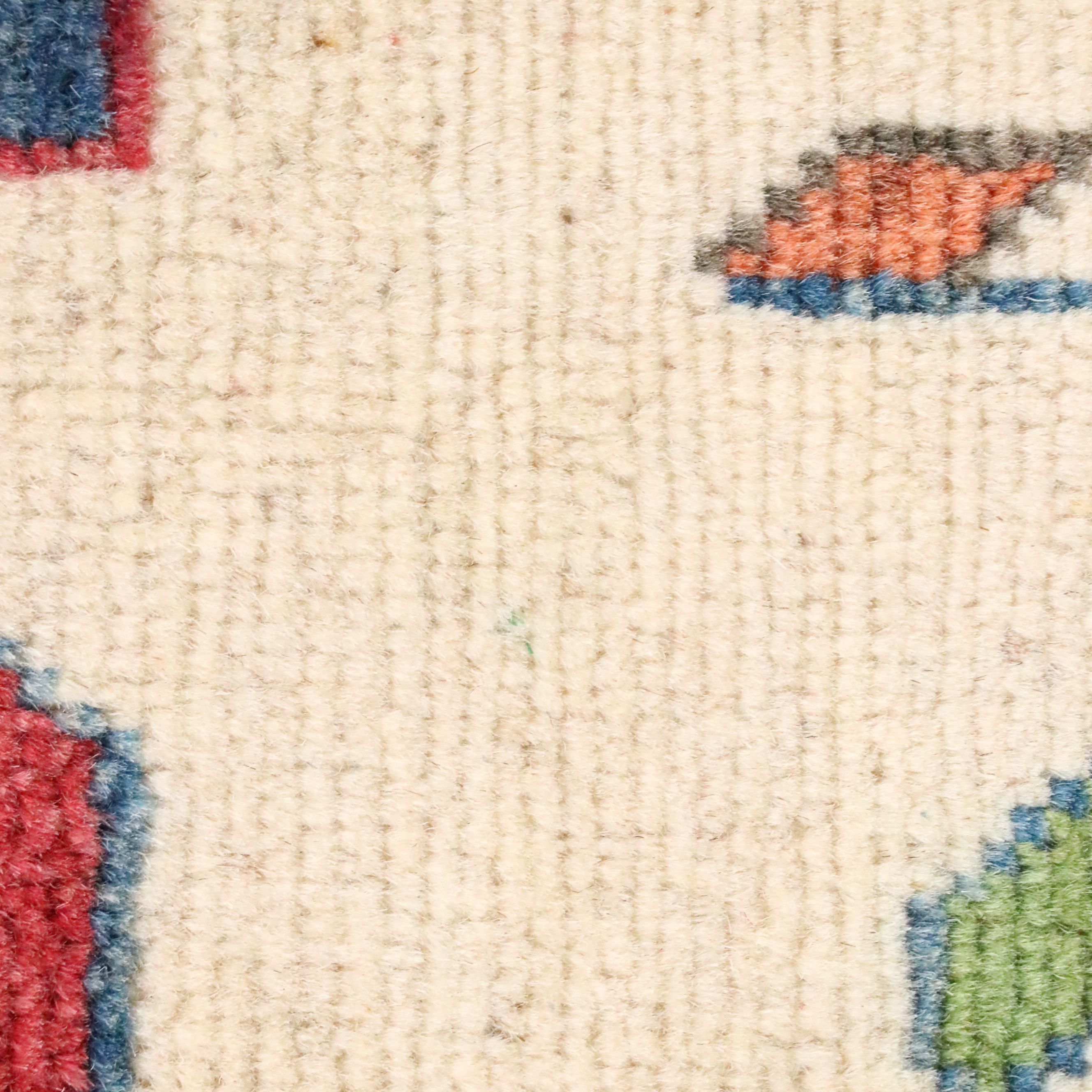 3'11 x 6'2 Hand-Knotted Afghan Pictorial War Area Rug