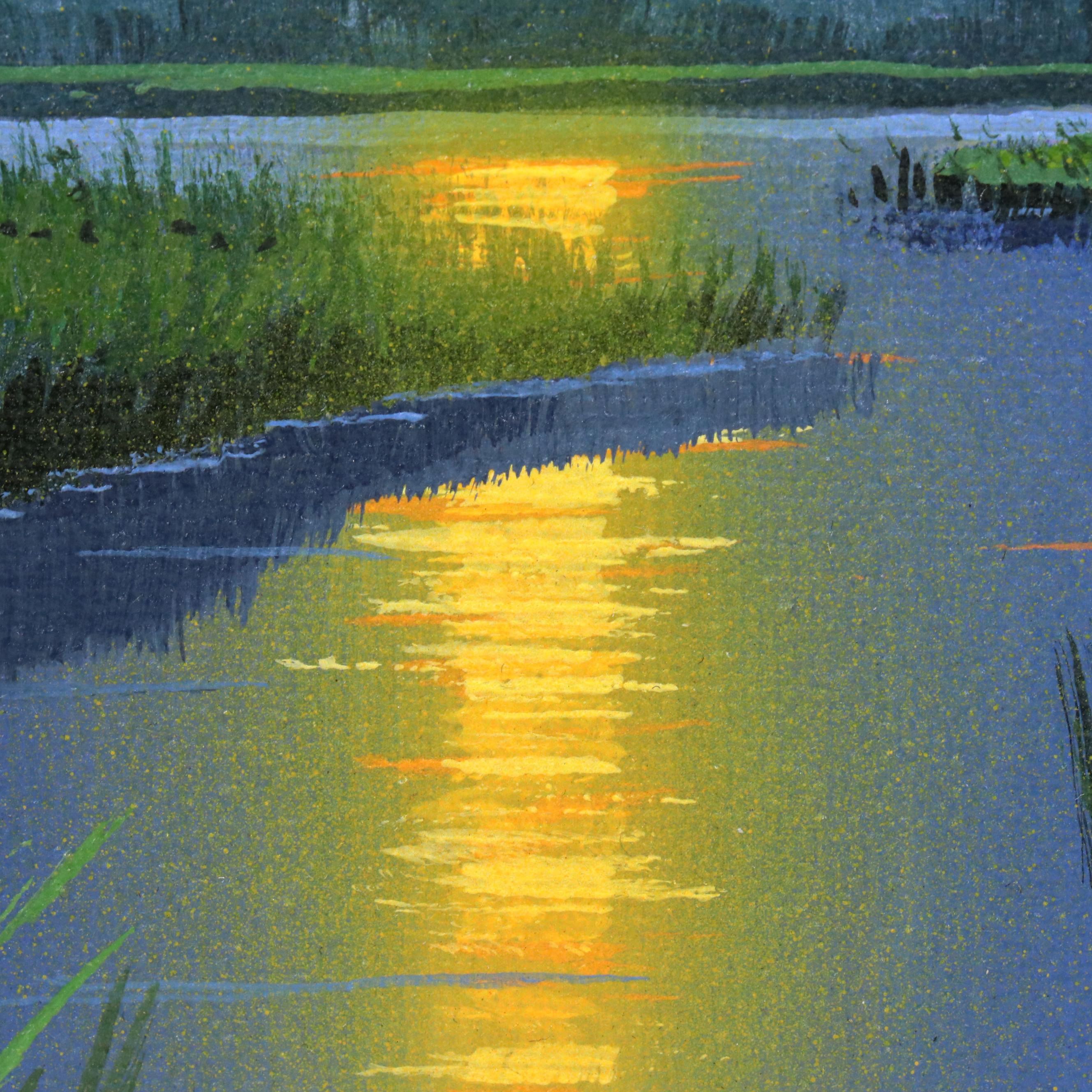 Doug "Bumo" Johnpeer Nocturne Landscape Oil Painting, 2025