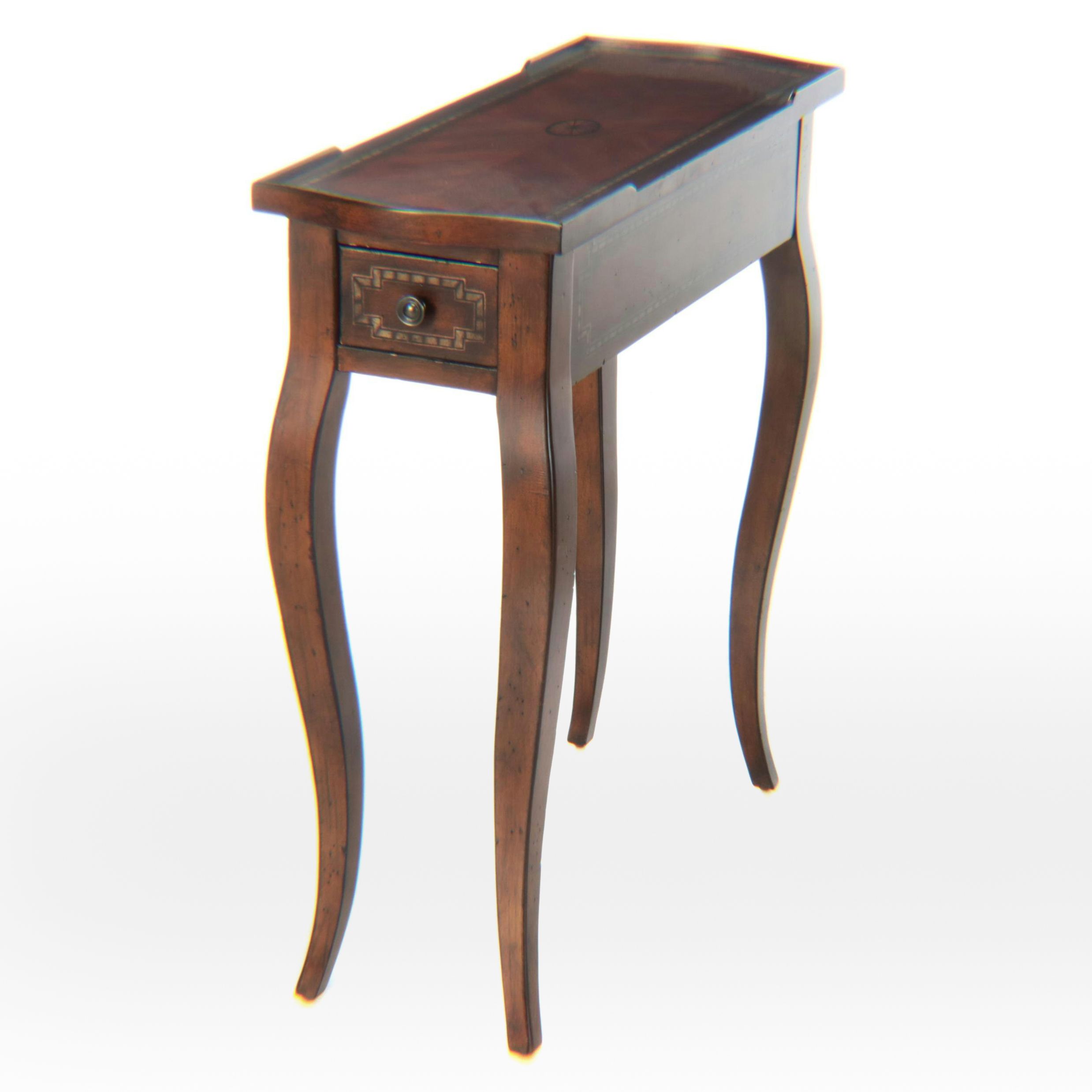 Queen Anne Style Single Drawer Wooden Accent Table