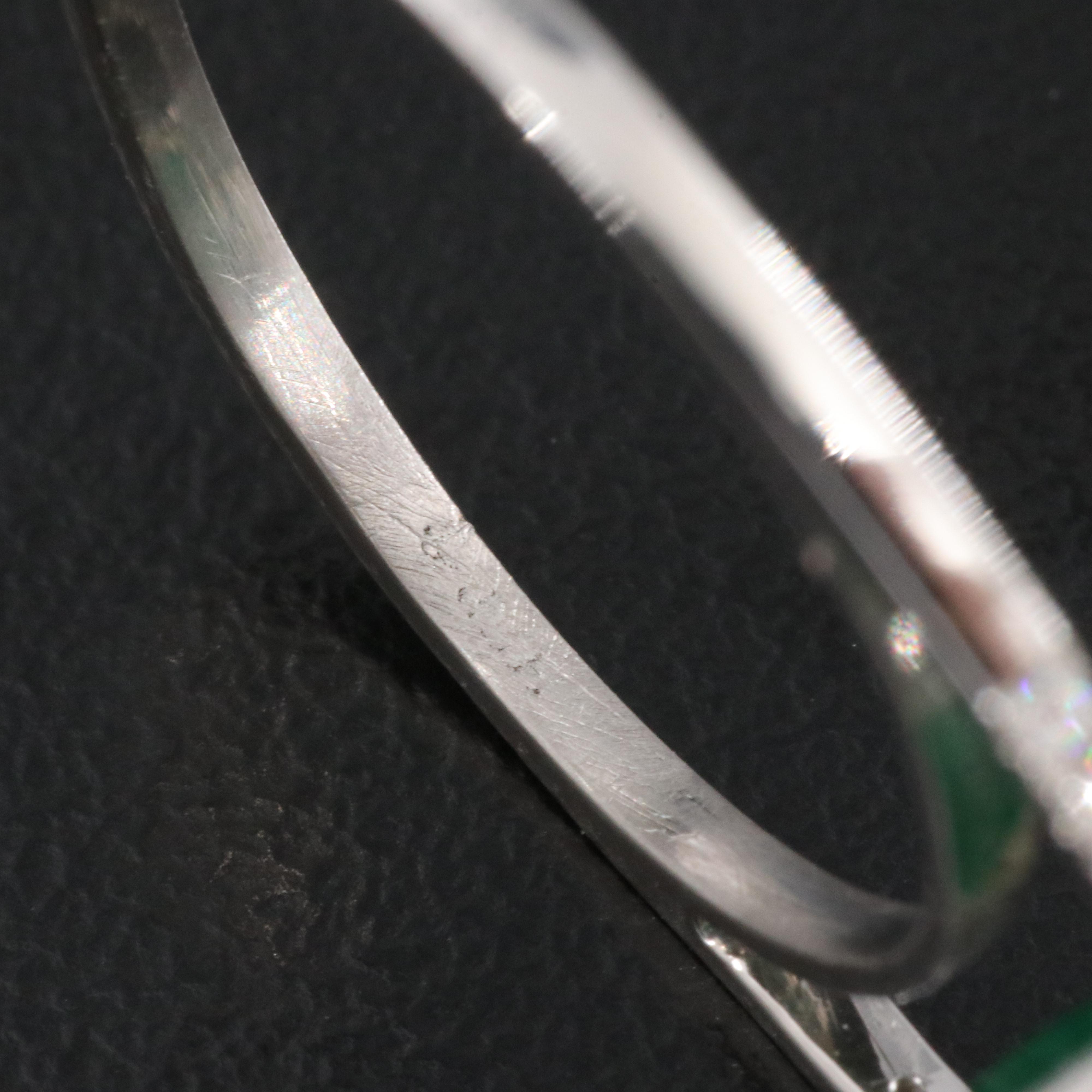 Platinum 9.06 CTW Emerald and 0.20 CTW Diamond Ring