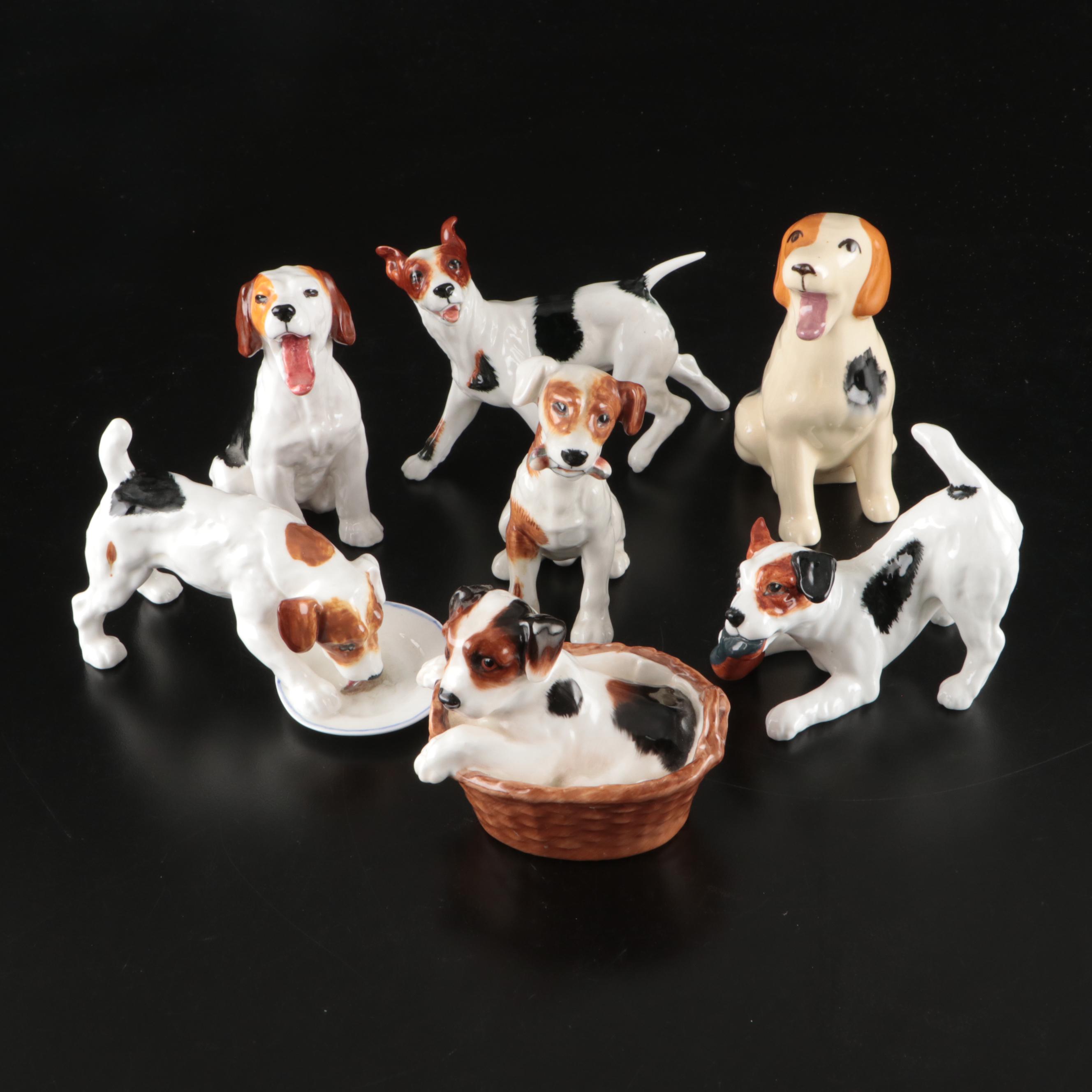 Royal Doulton "Dogs of Character" Ceramic Jack Russell Terriers & Beagles