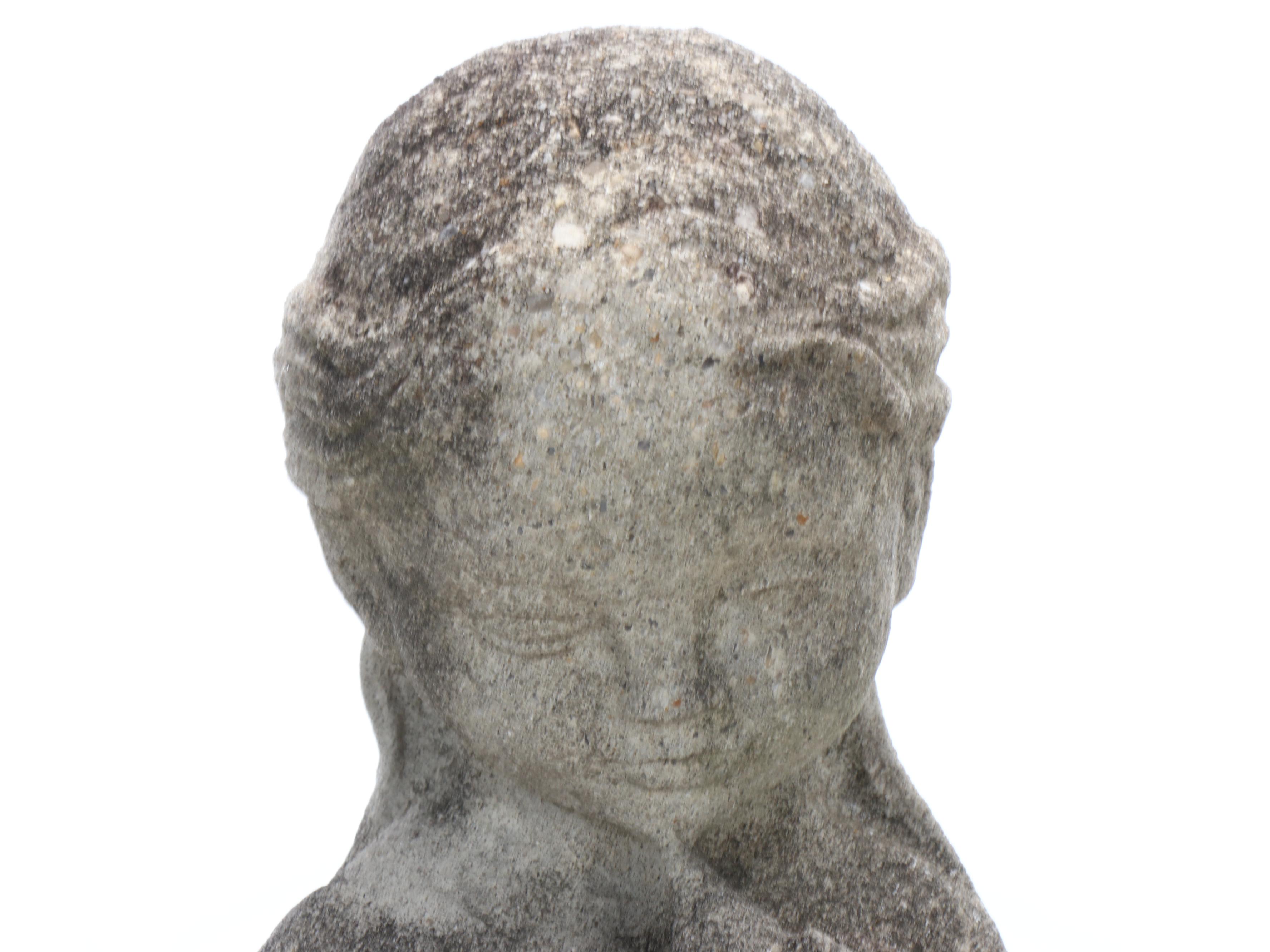 Concrete Child Garden Statue