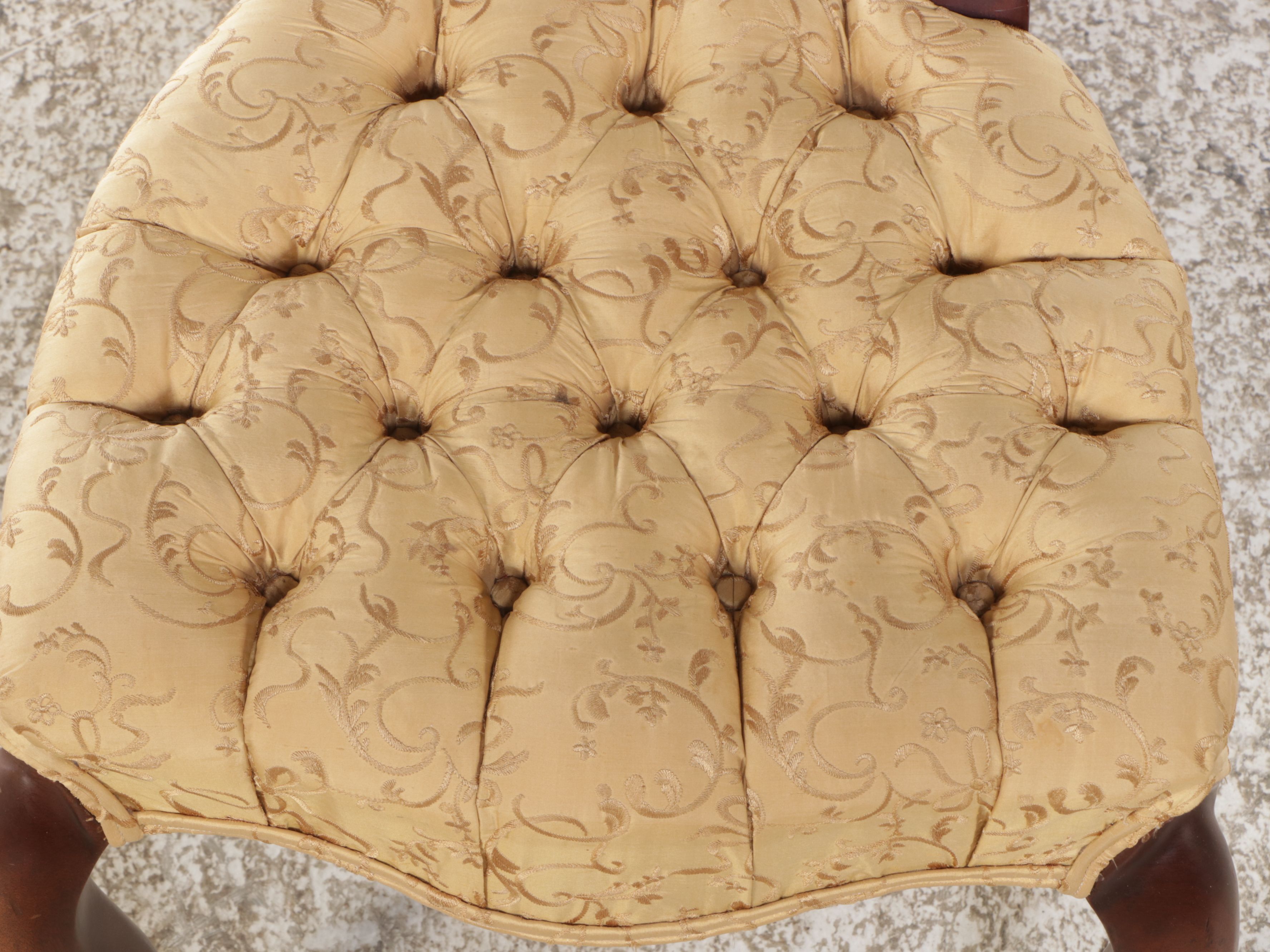 Rococo Revival Style Carved Mahogany Accent Chairs